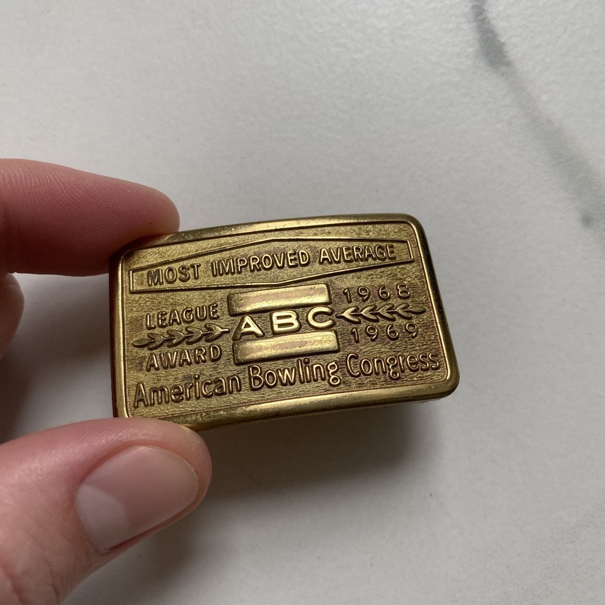 Vintage Vintage 1968-1969 American Bowling Congress Belt Buckle Size ONE SIZE - 2 Thumbnail