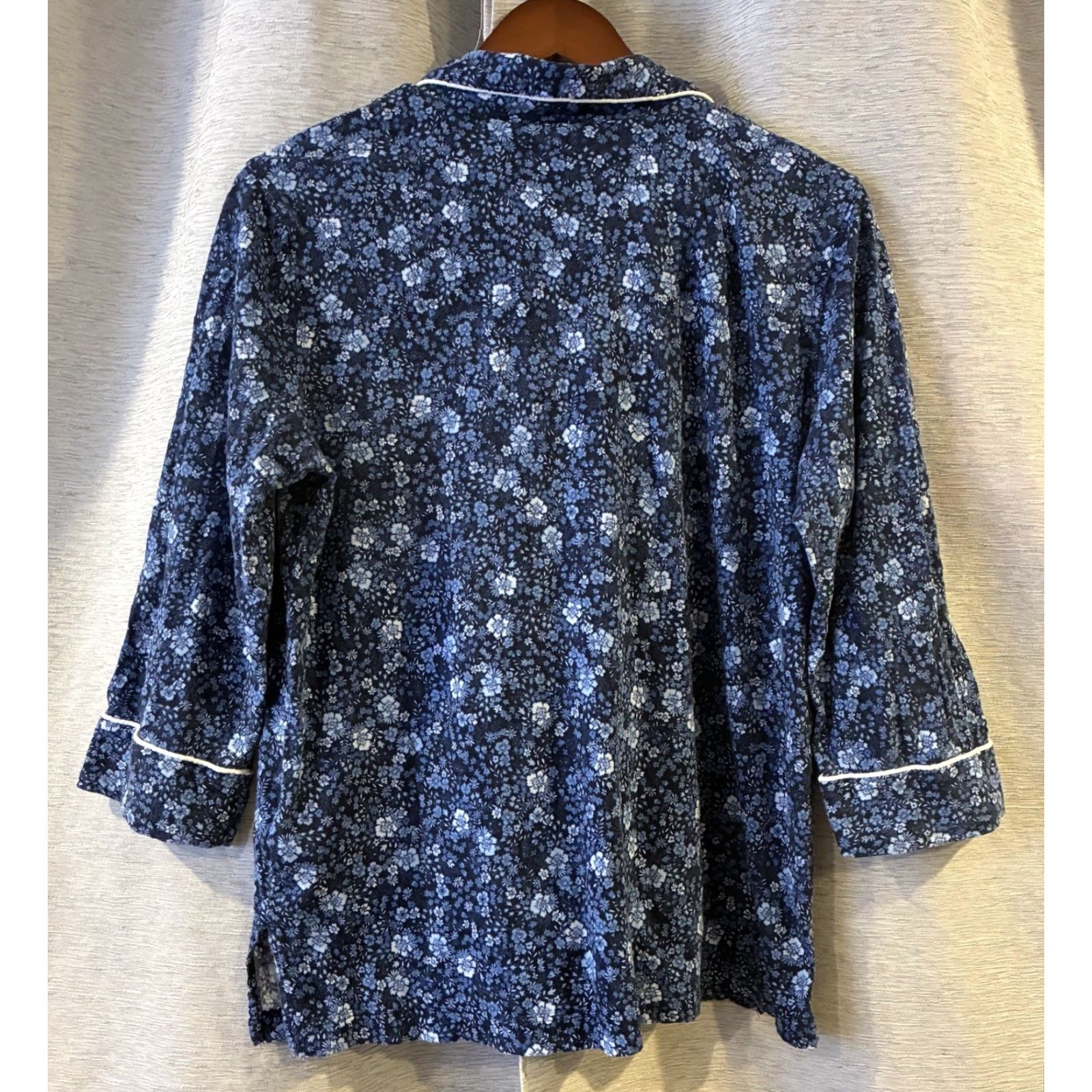 Ralph Lauren Lauren Ralph Lauren Pajama Set Women’s Large 2-Pc Floral Blue Cotton Embroidered Logo Nightwear Sleepwear Sleep Set Womens Size ONE SIZE - 5 Thumbnail