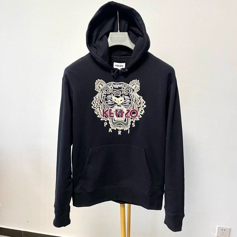 Kenzo KENZO Men's Tiger Embroidered Hoodie - dmc Size US M / EU 48-50 / 2 - 1 Thumbnail