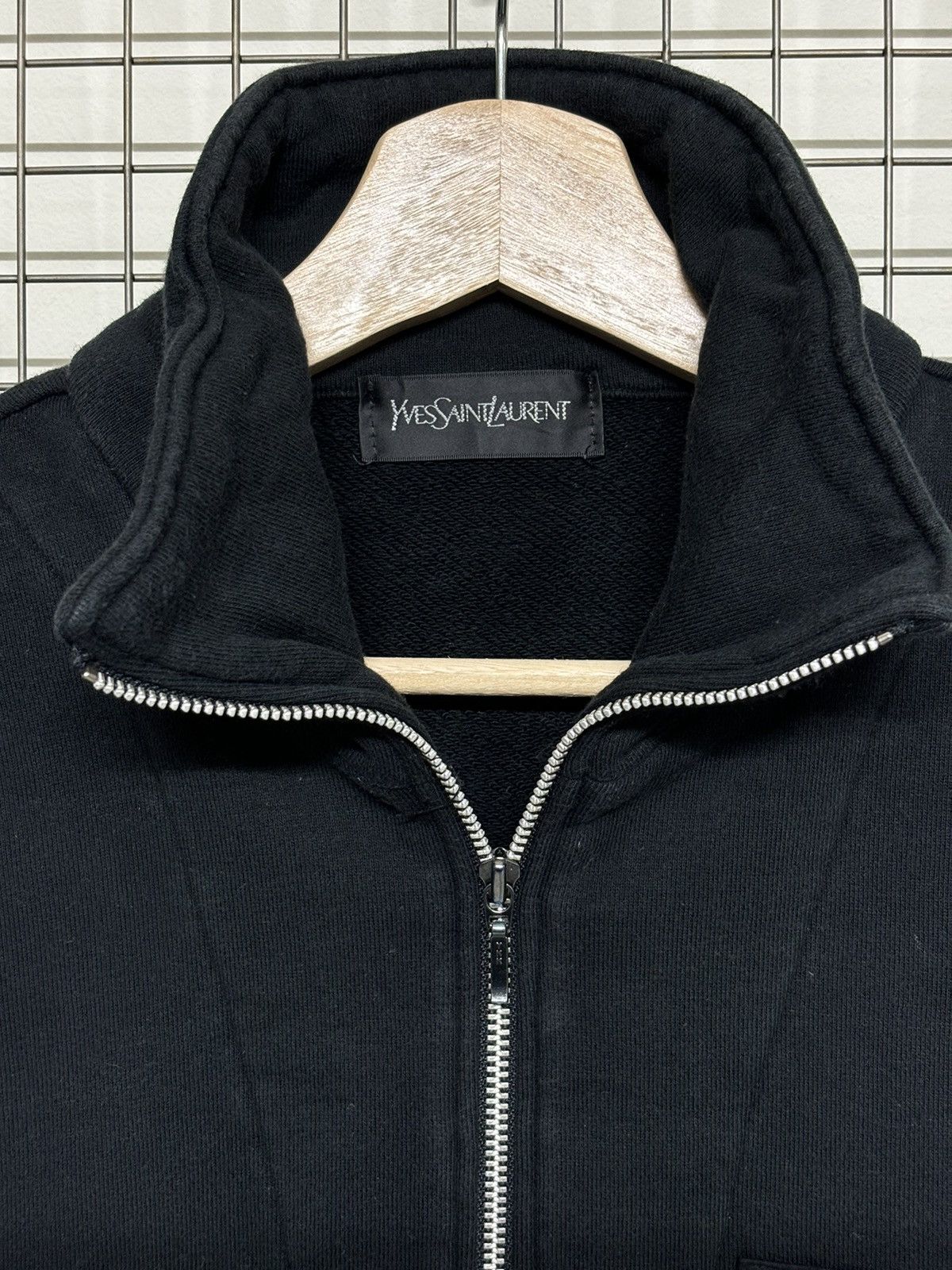 Vintage × Yves Saint Laurent Yves Saint Lauren Half Zipper Pullover Sweatshirt Size US L / EU 52-54 / 3 - 5 Thumbnail