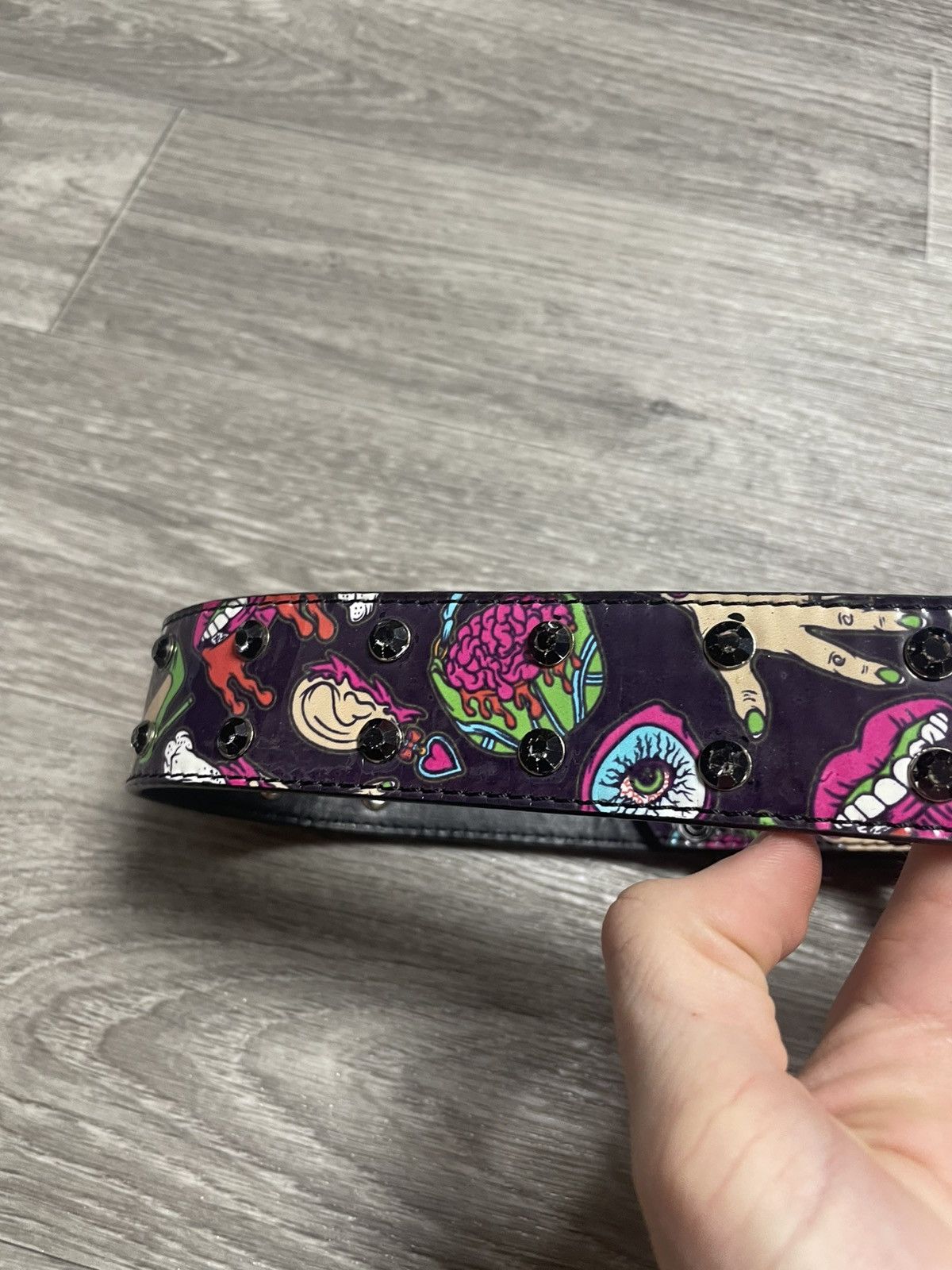 Iron Fist Iron Fist Colorful Horror Print Rhinestones Belt Punk Y2K Size ONE SIZE - 8 Thumbnail