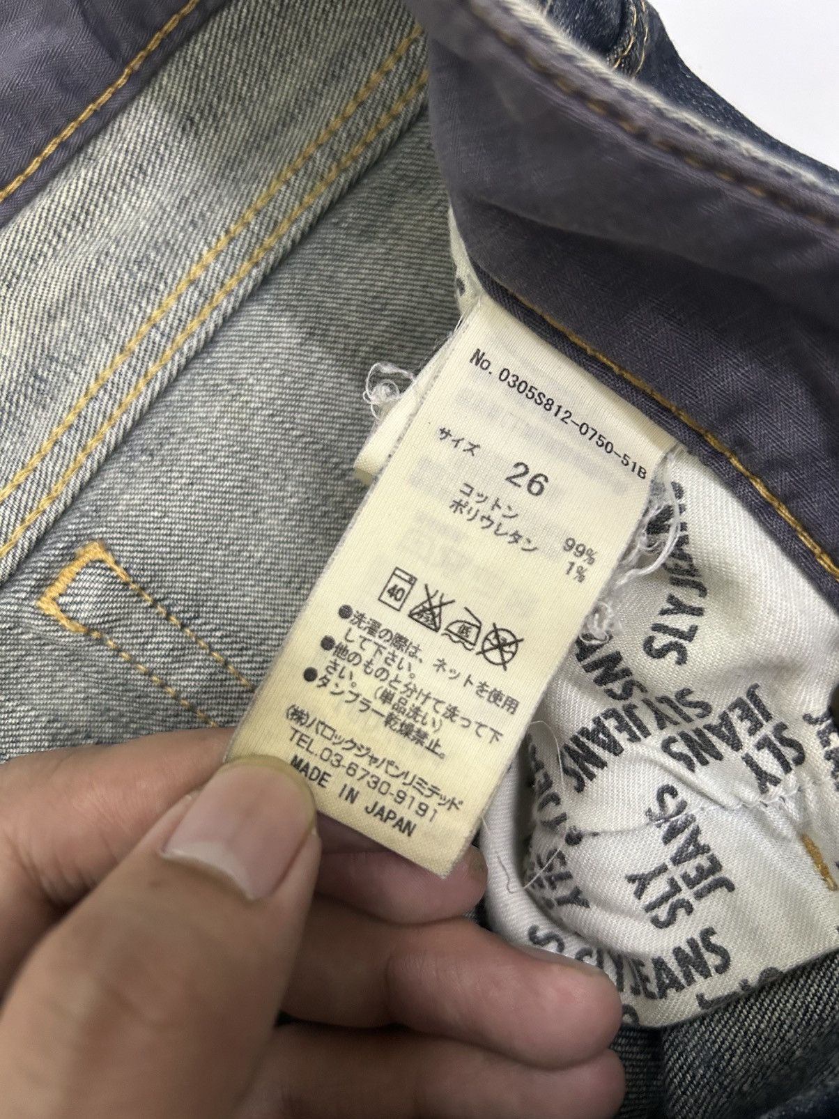 Japanese Brand × Vintage Vintage Japanese Sly Jeans Blue Wash Skinny Fit Denim Size US 30 / EU 46 - 12 Thumbnail