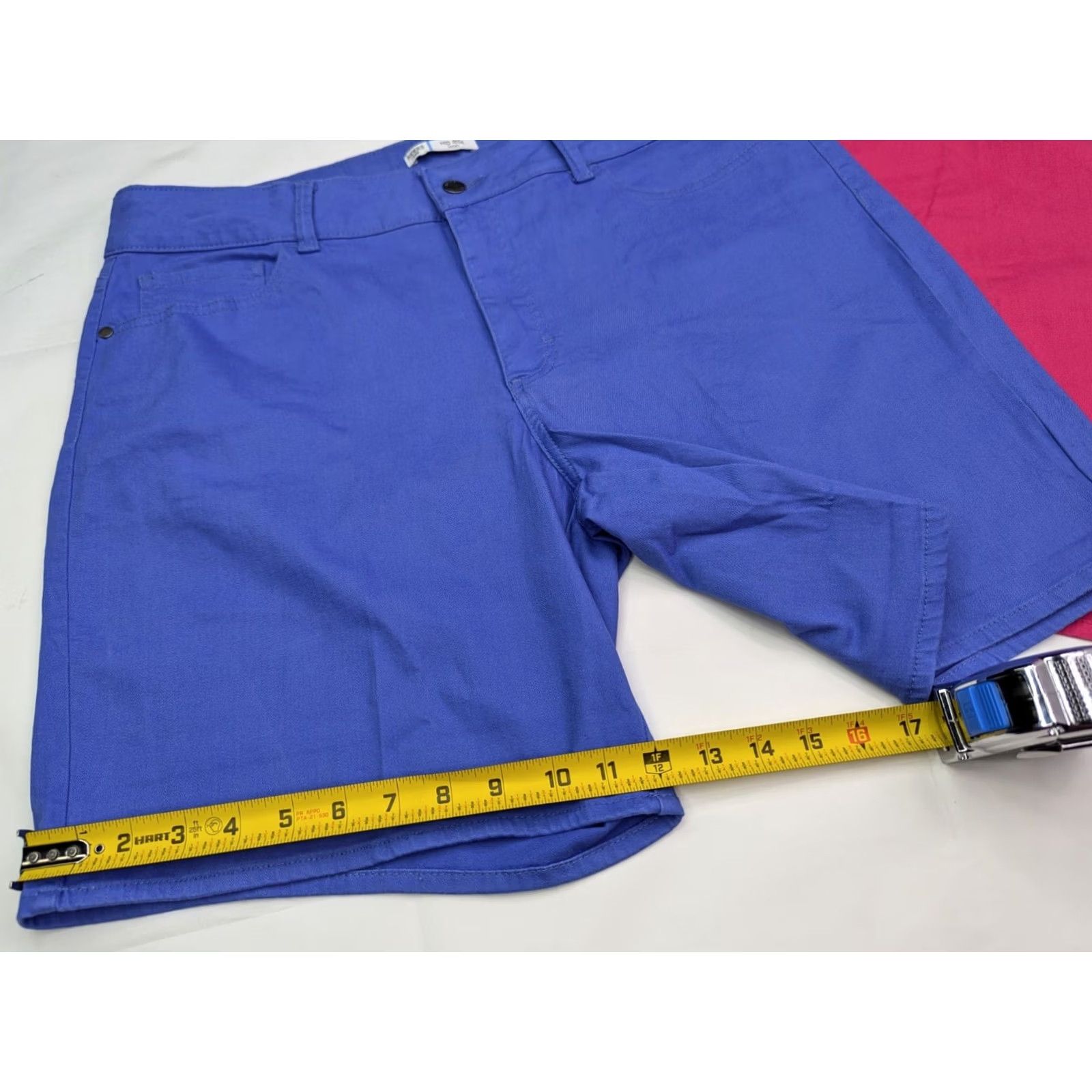 Lee RIDERS by LEE LOT x 2 Pink & Blue Denim Mid Rise Shorts, Women L (38 x 8) EUC Shorts Bermuda 5-Pocket Classic Size 36" / US 14 / IT 50 - 2 Thumbnail