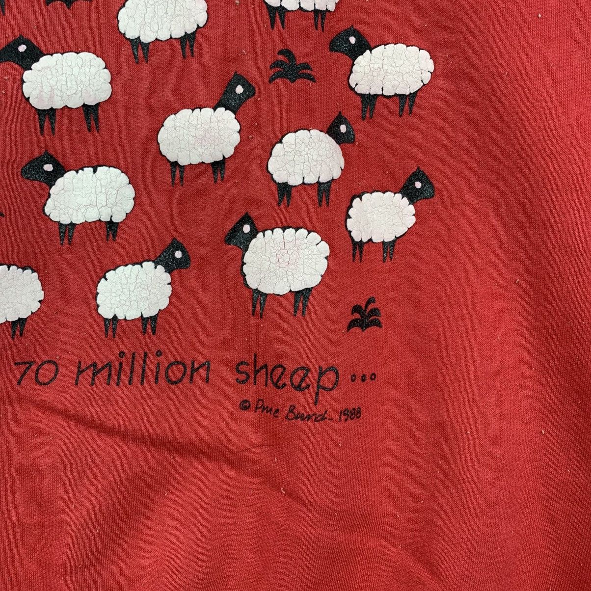 Vintage Vintage 80s PRUE BURCH 70 Million Sheep 1988 Usa Sweatshirt Size US XXL / EU 58 / 5 - 5 Thumbnail