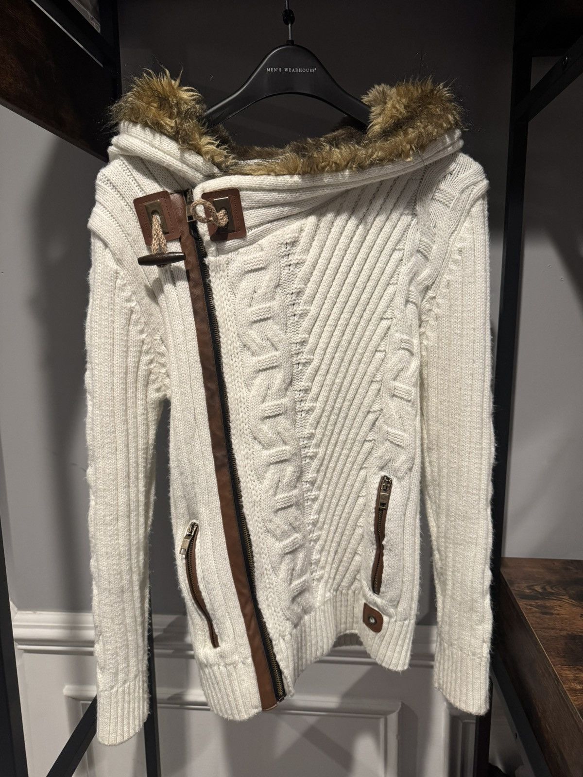 Other LCR Asymmetrical Fur Zip Up Sweater Size US S / EU 44-46 / 1 - 3 Thumbnail