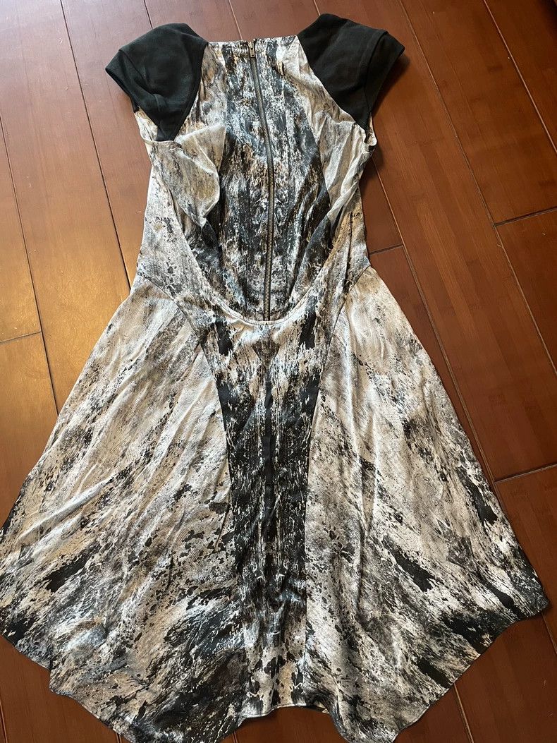 Helmut Lang Helmut Lang size 2100% Mulberry Silk ink wash painting Dres Size M / US 6-8 / IT 42-44 - 7 Thumbnail