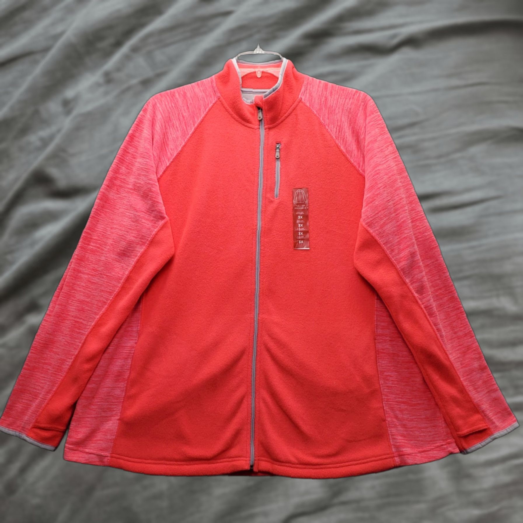 Tek Gear Tek Gear Fleece Activewear Jacket Womens 3X Pink Long Sleeve Mock Neck Full Zip Shirt Womens 3X Pink Size XXL / US 16-18 / IT 52-54 - 1 Thumbnail