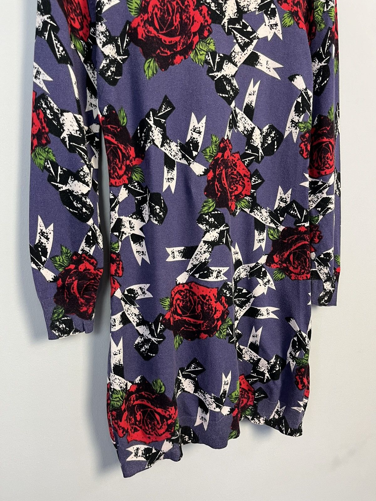 Missoni Missoni Luxury Rose Print Long Sleeve Midi Dress Size S / US 4 / IT 40 - 4 Thumbnail