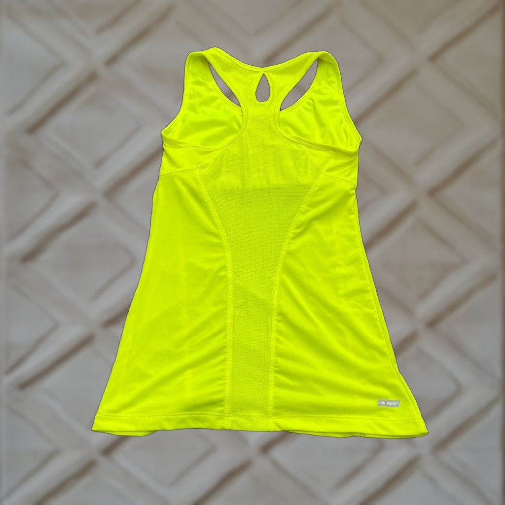 Vintage Danskin Now Dri More Sports Tank Top Womens XS Neon Yellow Racerback Activewear Size XS / US 0-2 / IT 36-38 - 1 Thumbnail