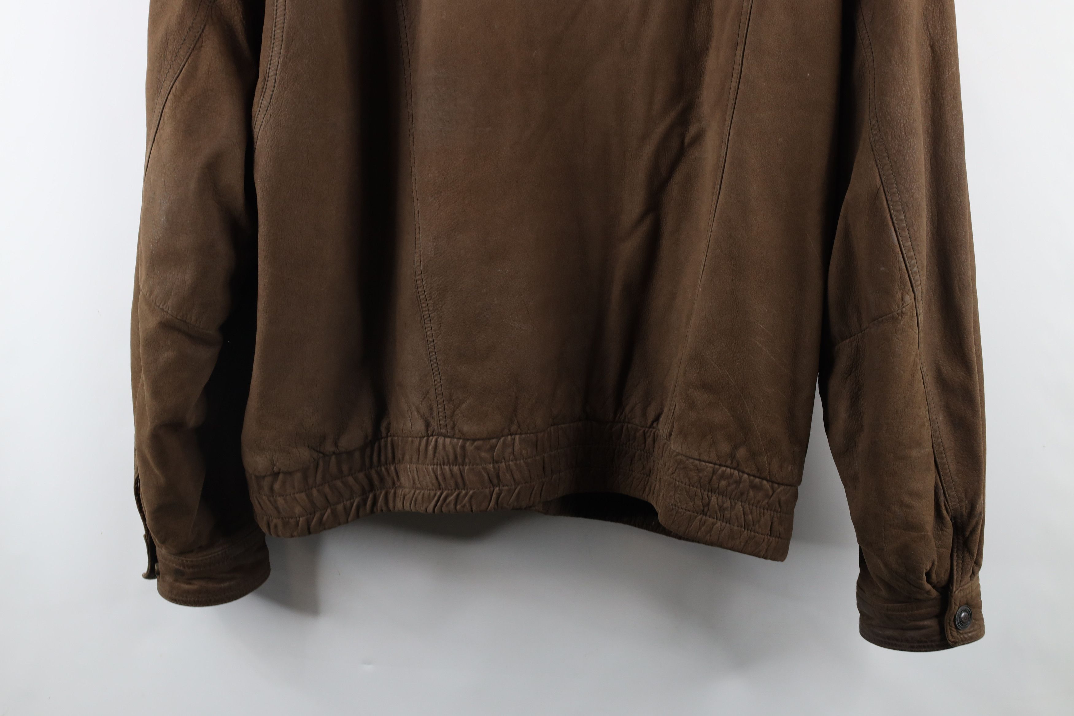 Vintage Vintage 90s Streetwear Suede Leather Flight Bomber Jacket Size US XXL / EU 58 / 5 - 17 Thumbnail