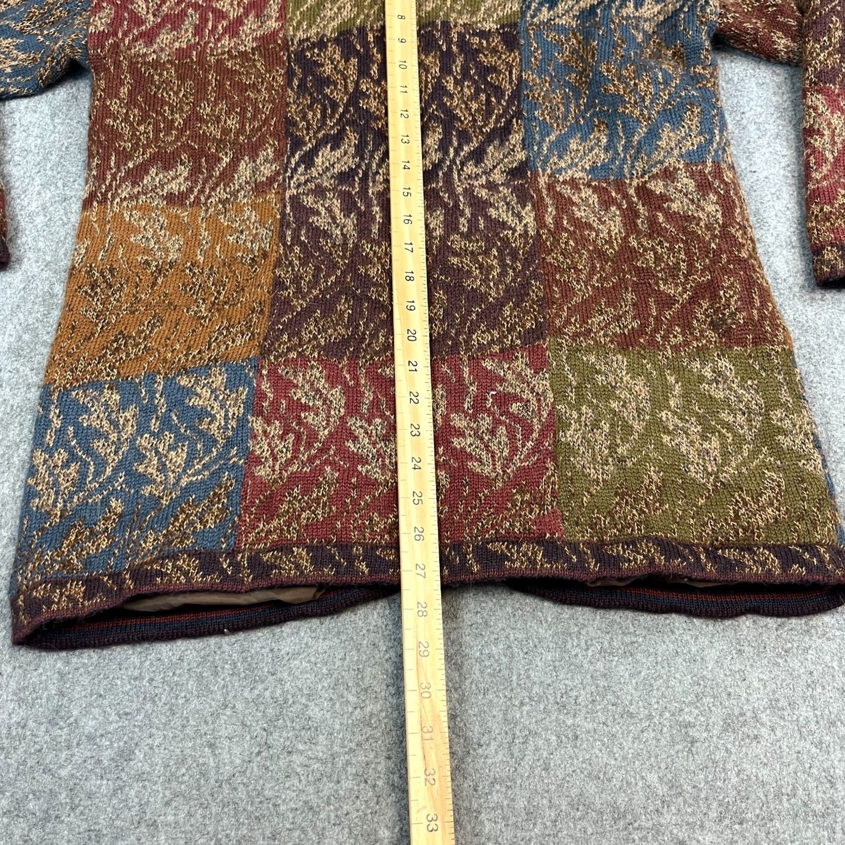 Vintage VINTAGE The Alpaca Cardigan Jumper Multicoloured Womens Knit Round Neck Long Sleeve M Regular Autumn Winter Spring Summer Womens Size M / US 6-8 / IT 42-44 - 2 Thumbnail