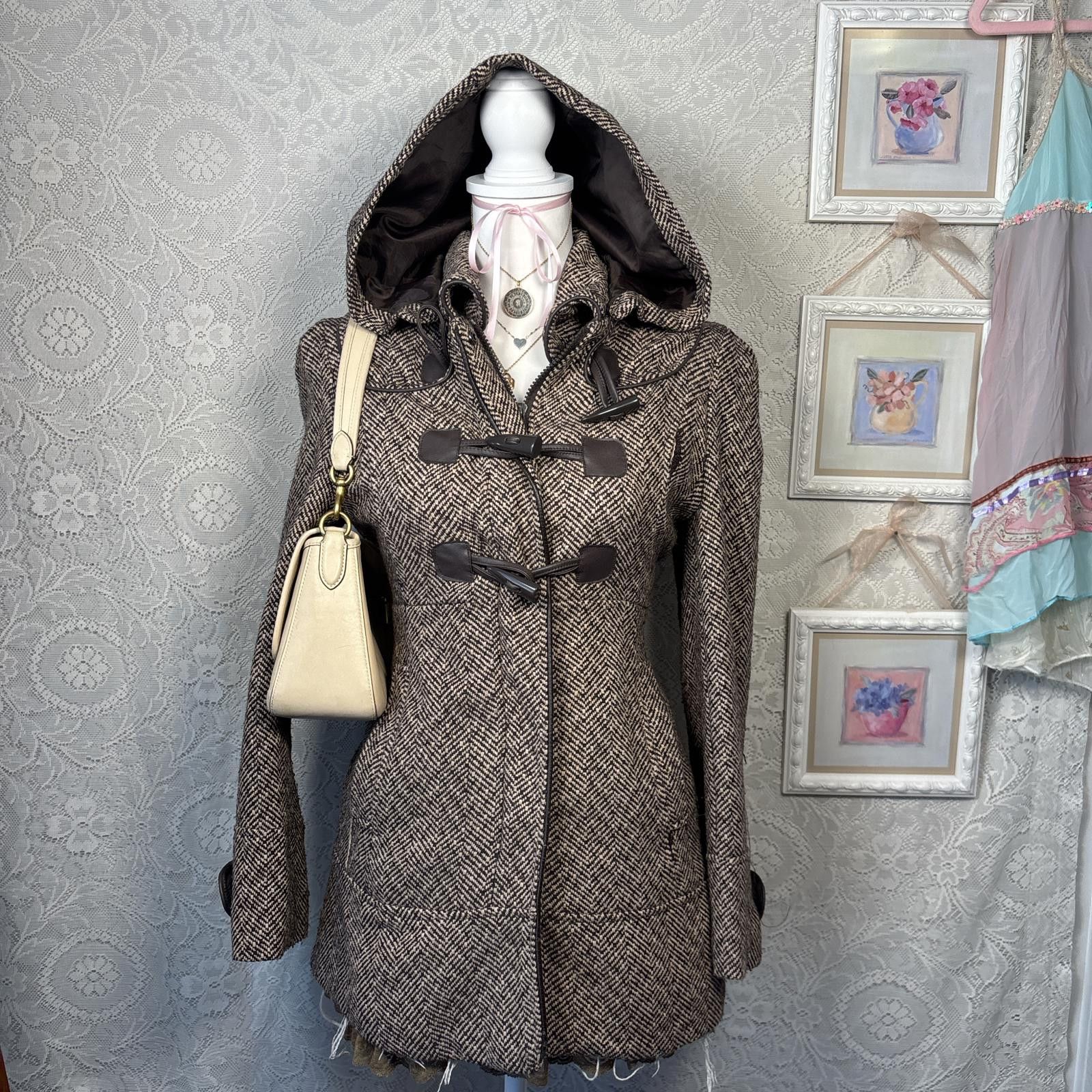 Other vintage wool 2000s brown tweed coat Size M / US 6-8 / IT 42-44 - 2 Thumbnail