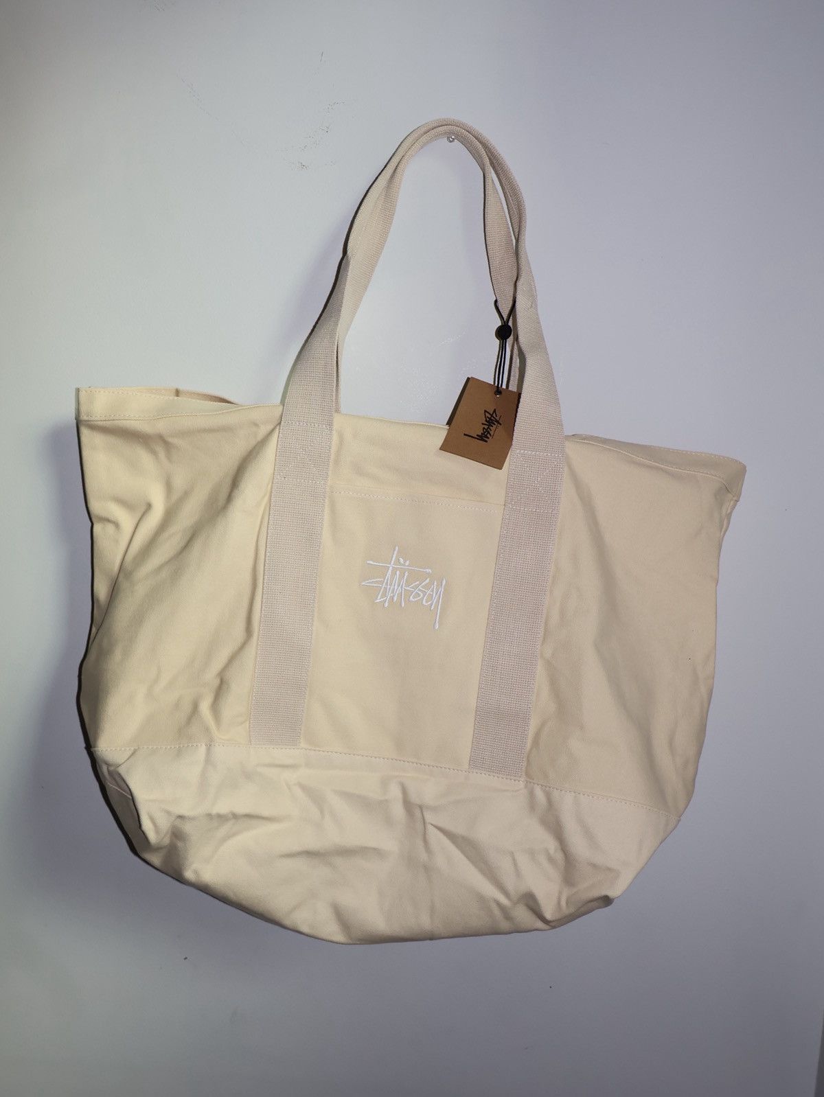 Cream Stüssy Tote Bag