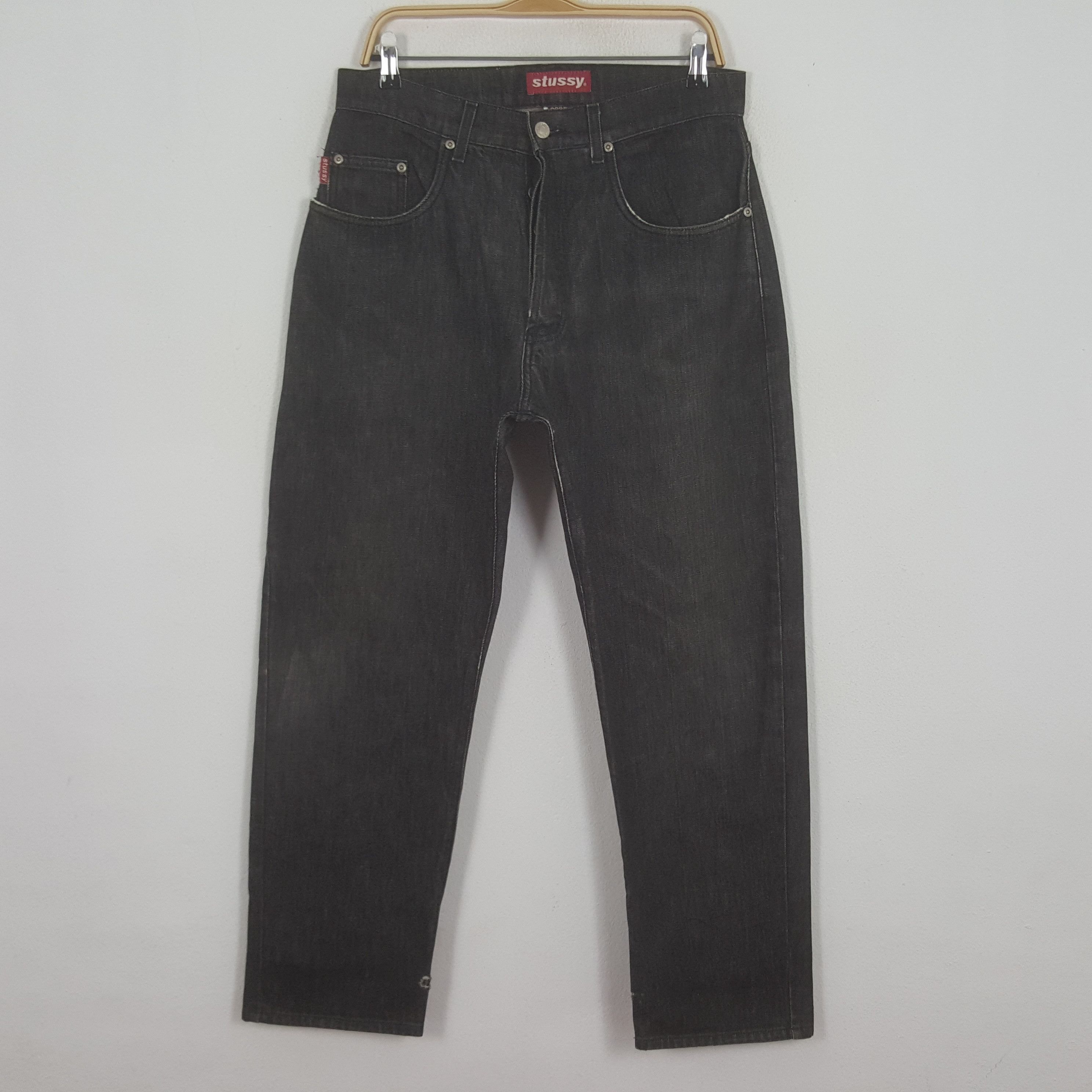 Vintage Stussy USA Custom Art Big Logo Denim Jeans