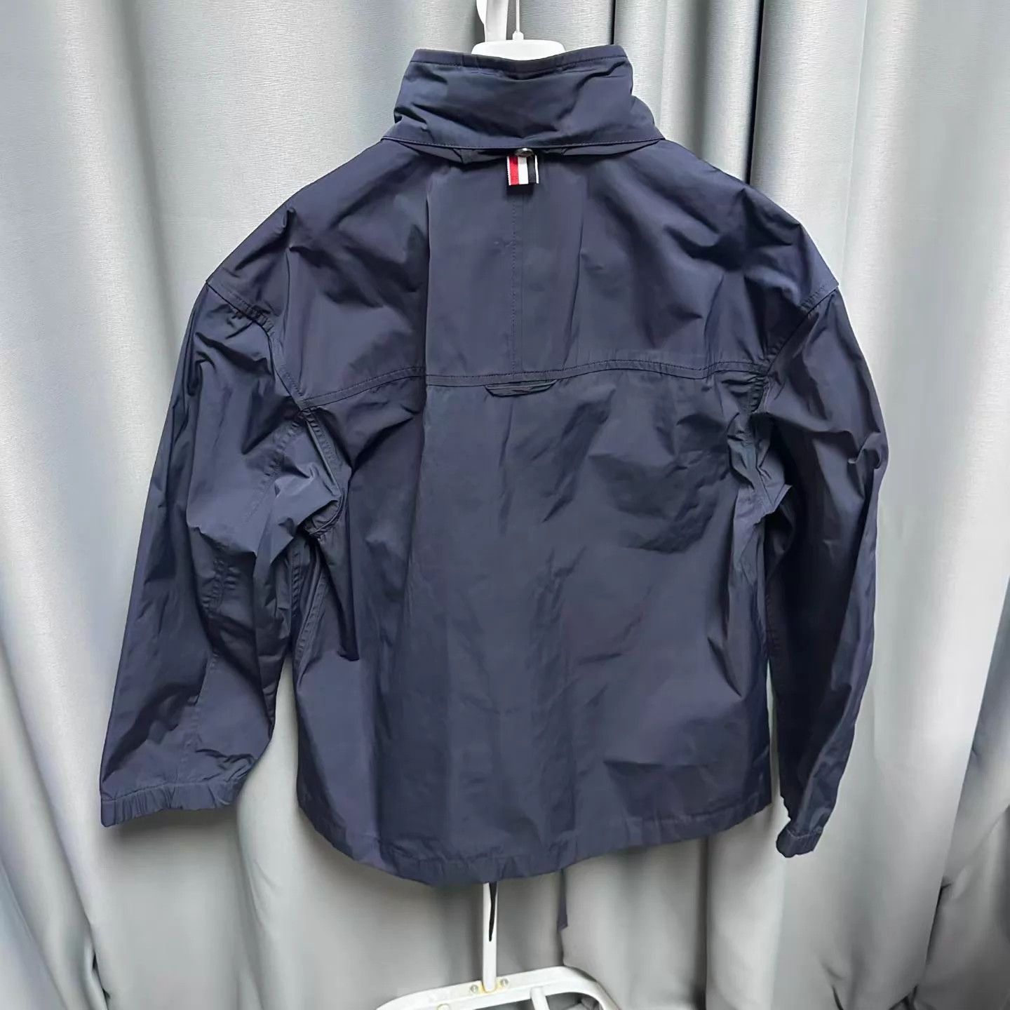 Thom Browne Thom Browne Solid Blue Black Long Sleeve Jacket Size 2 Size US M / EU 48-50 / 2 - 2 Thumbnail