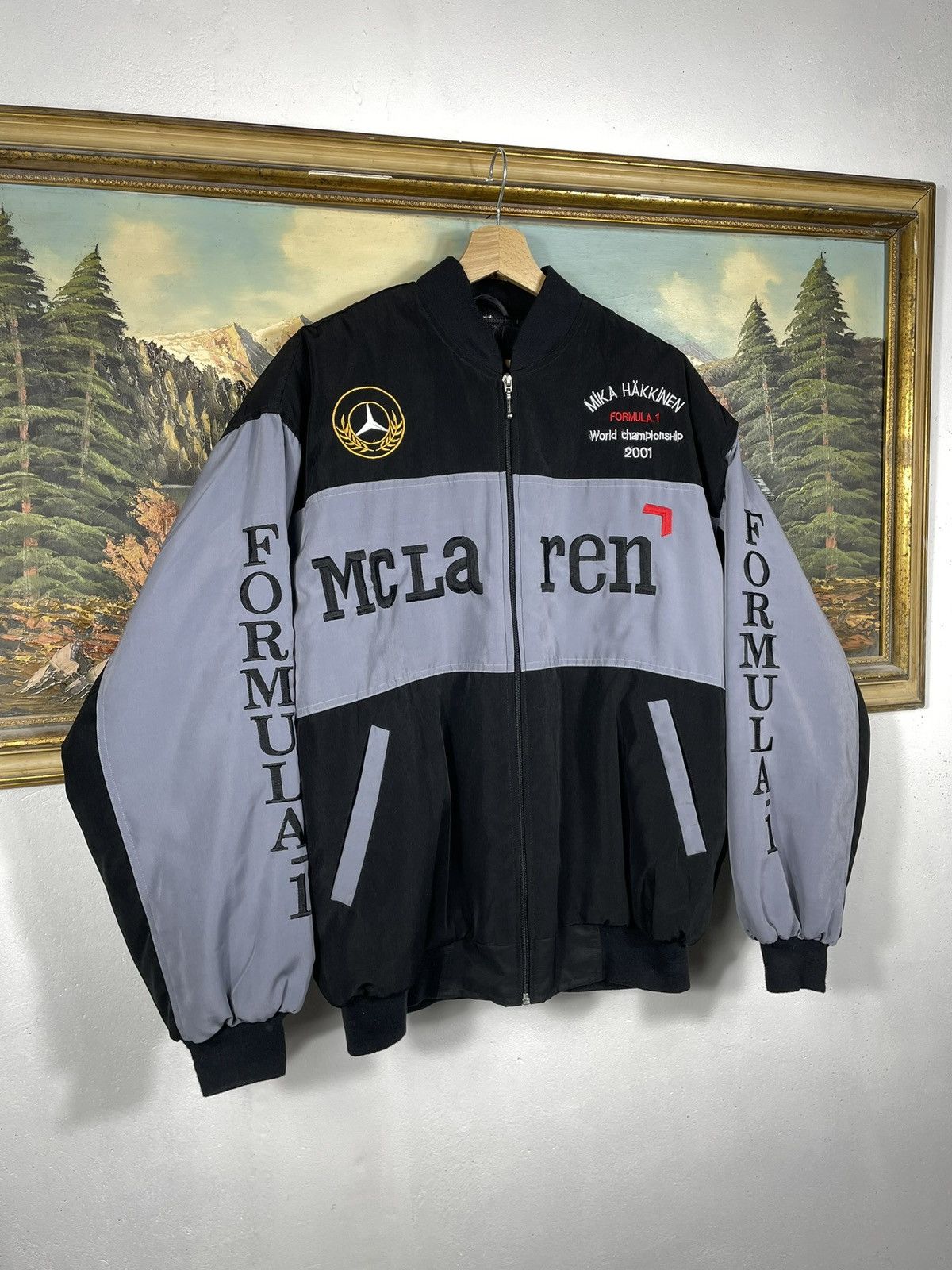 Malcolm McLaren × Mercedes-Benz × Vintage Vintage West Mercedes Benz McLaren Racing Jacket Nascar Y2k Size US XXL / EU 58 / 5 - 3 Thumbnail