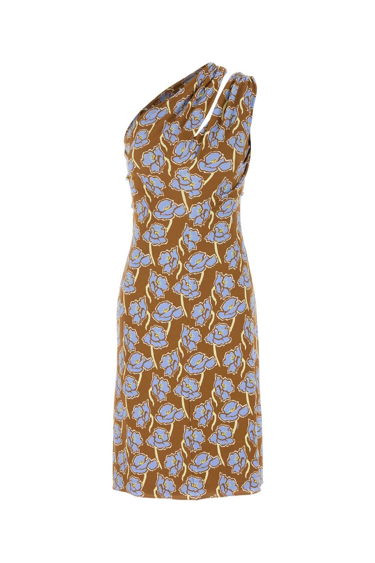 Versace Printed Stretch Crepe One-Shoulder Dress Size M / US 6-8 / IT 42-44 - 1 Thumbnail