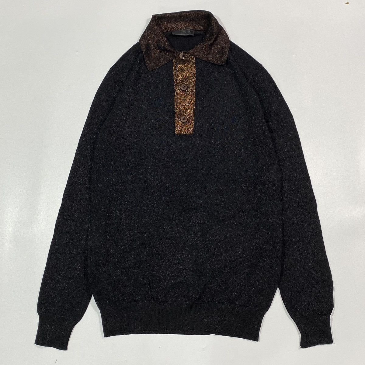 image of Send Offers Prada Polo Black & Copper, Women's (Size Medium)