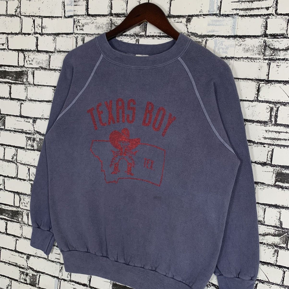 Designer × Japanese Brand × Vintage Vintage Texas Boy Sweatshirt Texas Boy Crewneck Size US L / EU 52-54 / 3 - 4 Thumbnail