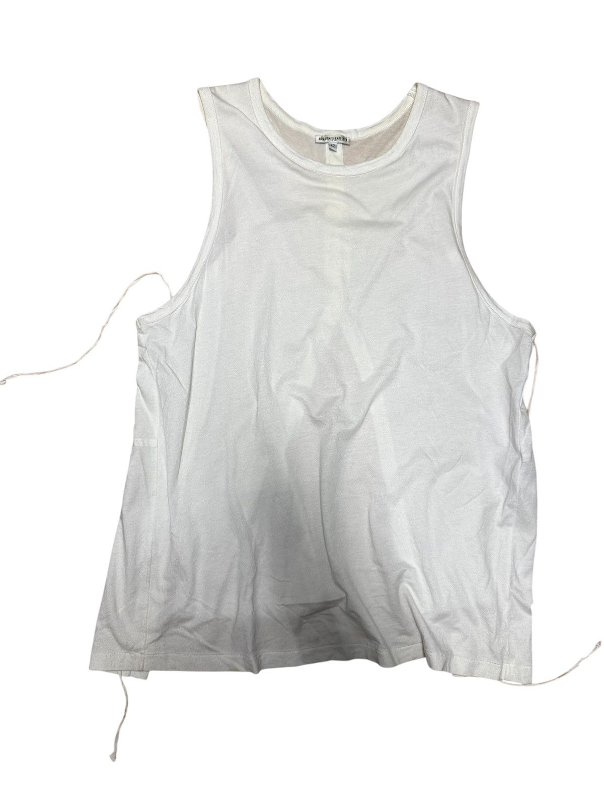 Ann Demeulemeester Ann Demeulemeester 100% Silk sheer ivory tank