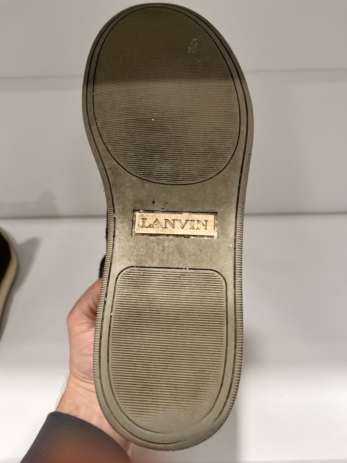 Lanvin Lanvin Mixed-Media High-Top Sneakers Size US 8 / EU 41 - 10 Thumbnail