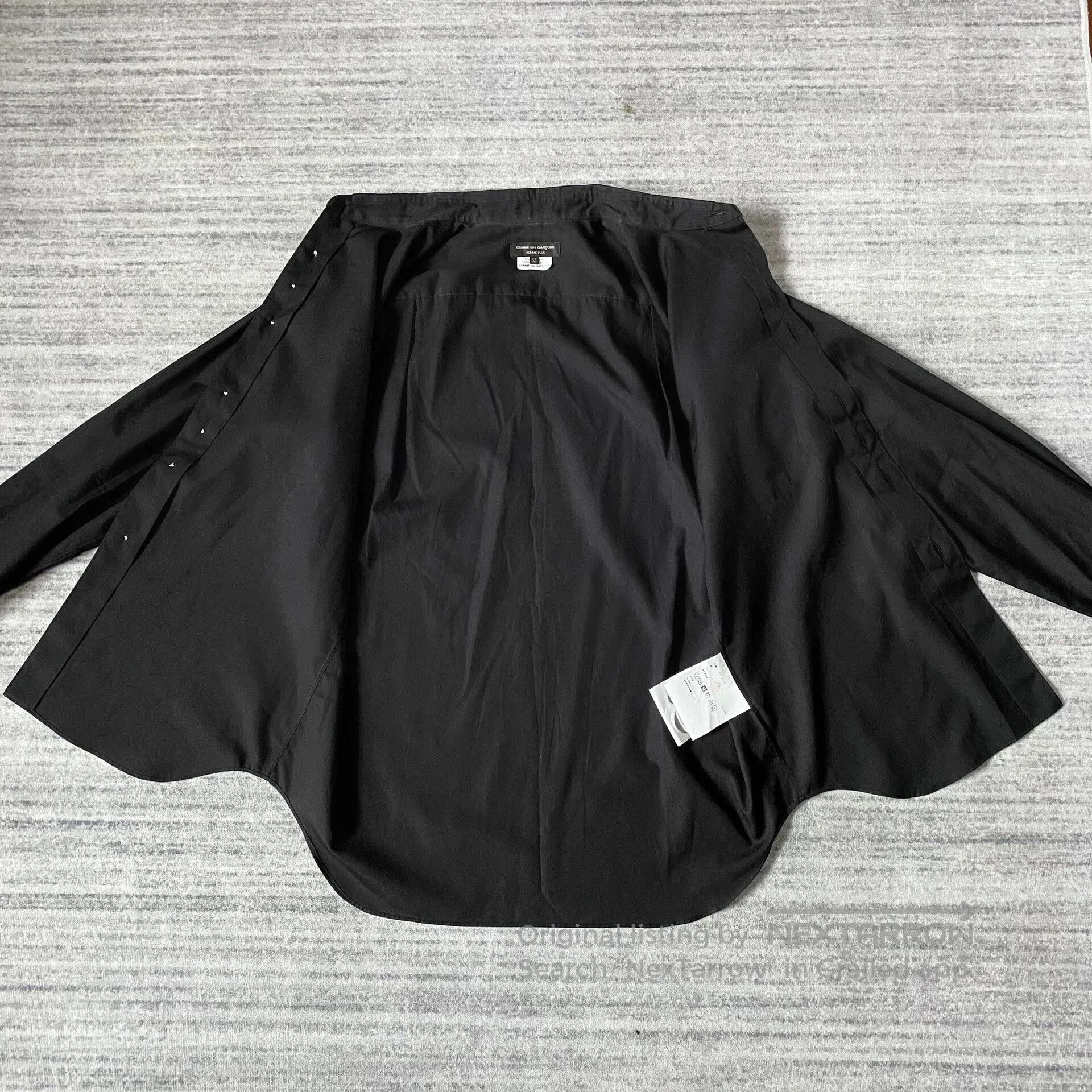 Comme des Garcons Homme Plus Comme Des Garcons Black Button-Up Shirt Jacket. Size US XS / EU 42 / 0 - 2 Thumbnail