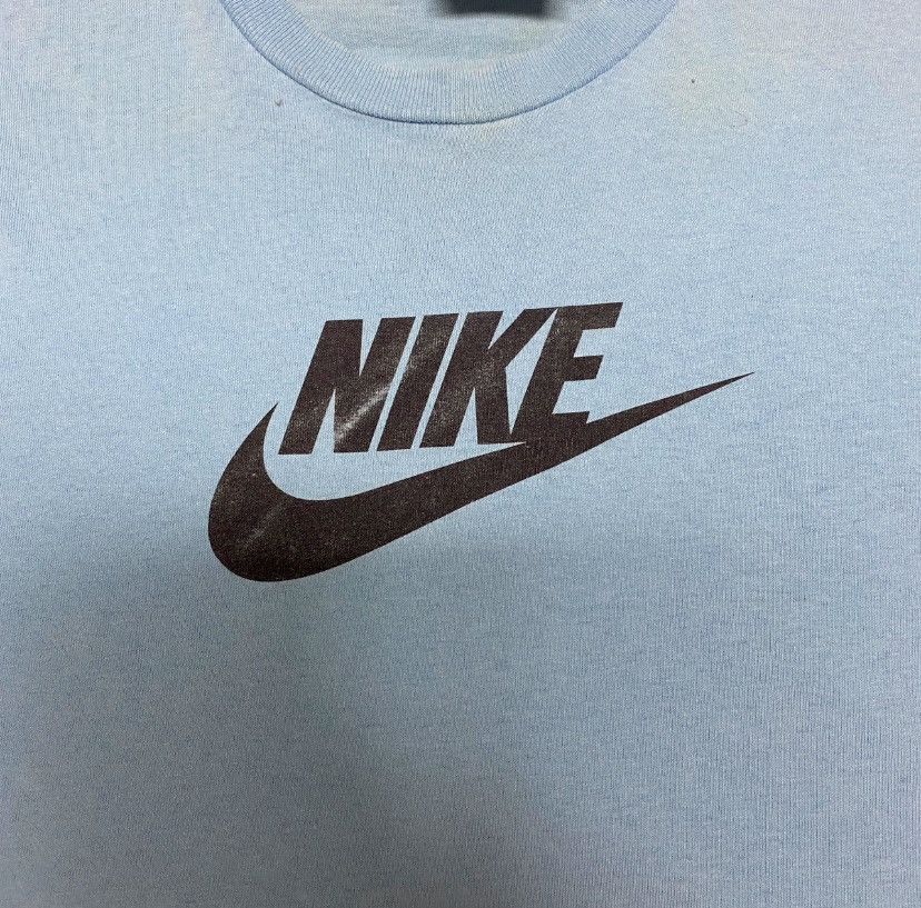 Nike Vintage Nike baby blue swoosh logo tshirt Size US M / EU 48-50 / 2 - 2 Thumbnail