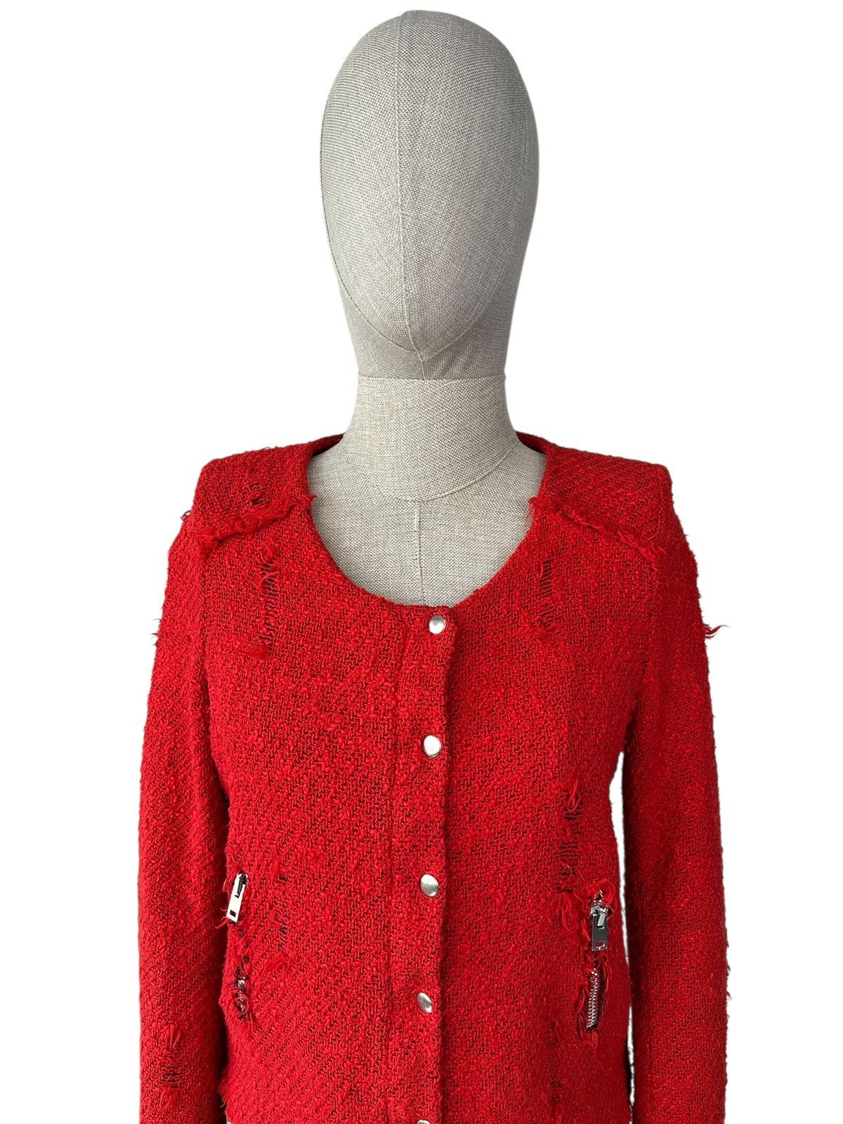 Iro IRO Agnette Tweed Jacket Red size 3 Size XS / US 0-2 / IT 36-38 - 4 Thumbnail