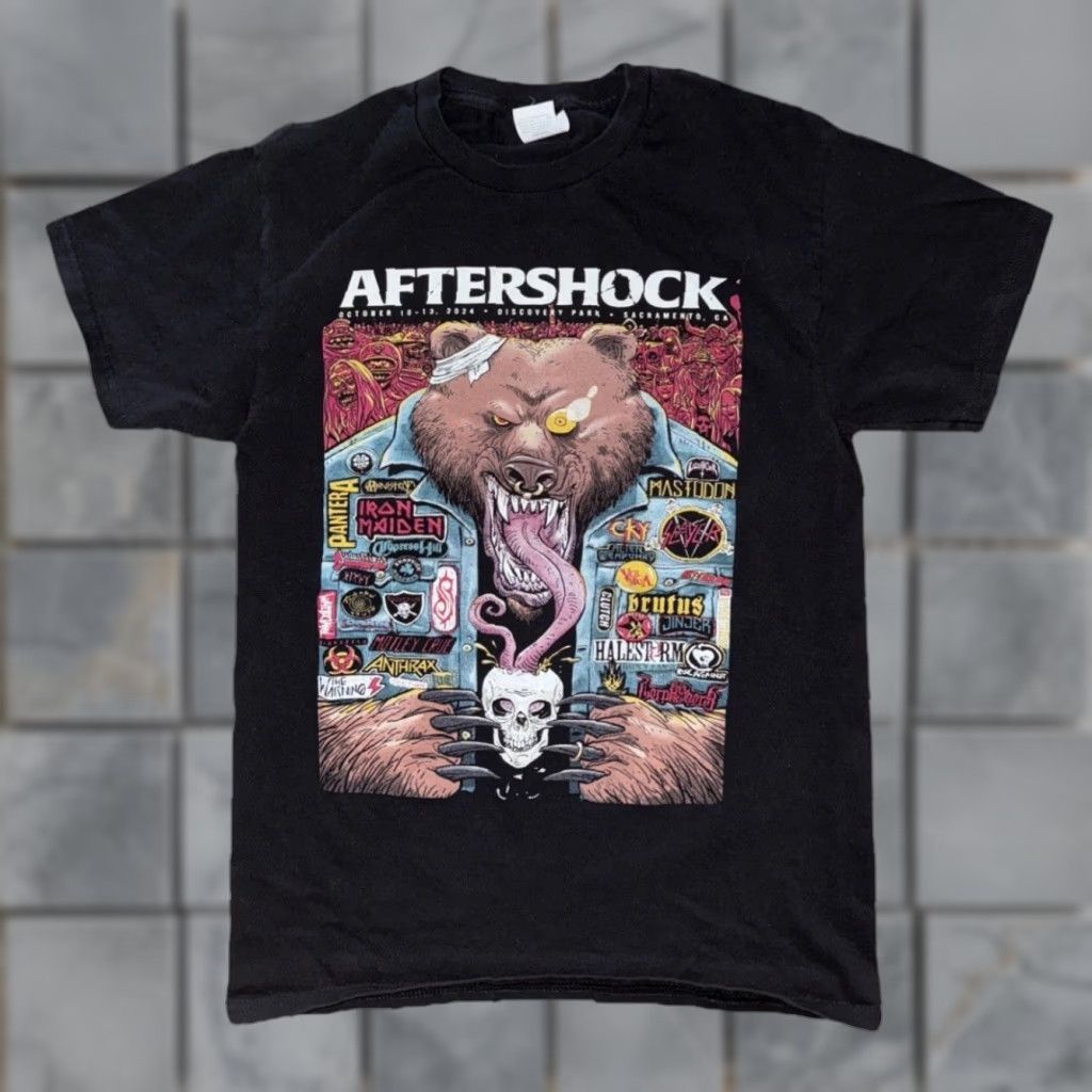 Vintage Aftershock Festival T-Shirt Black Small Mens Band Slayer Pantera 2024 Rock Metal Shirt Size US S / EU 44-46 / 1 - 1 Thumbnail