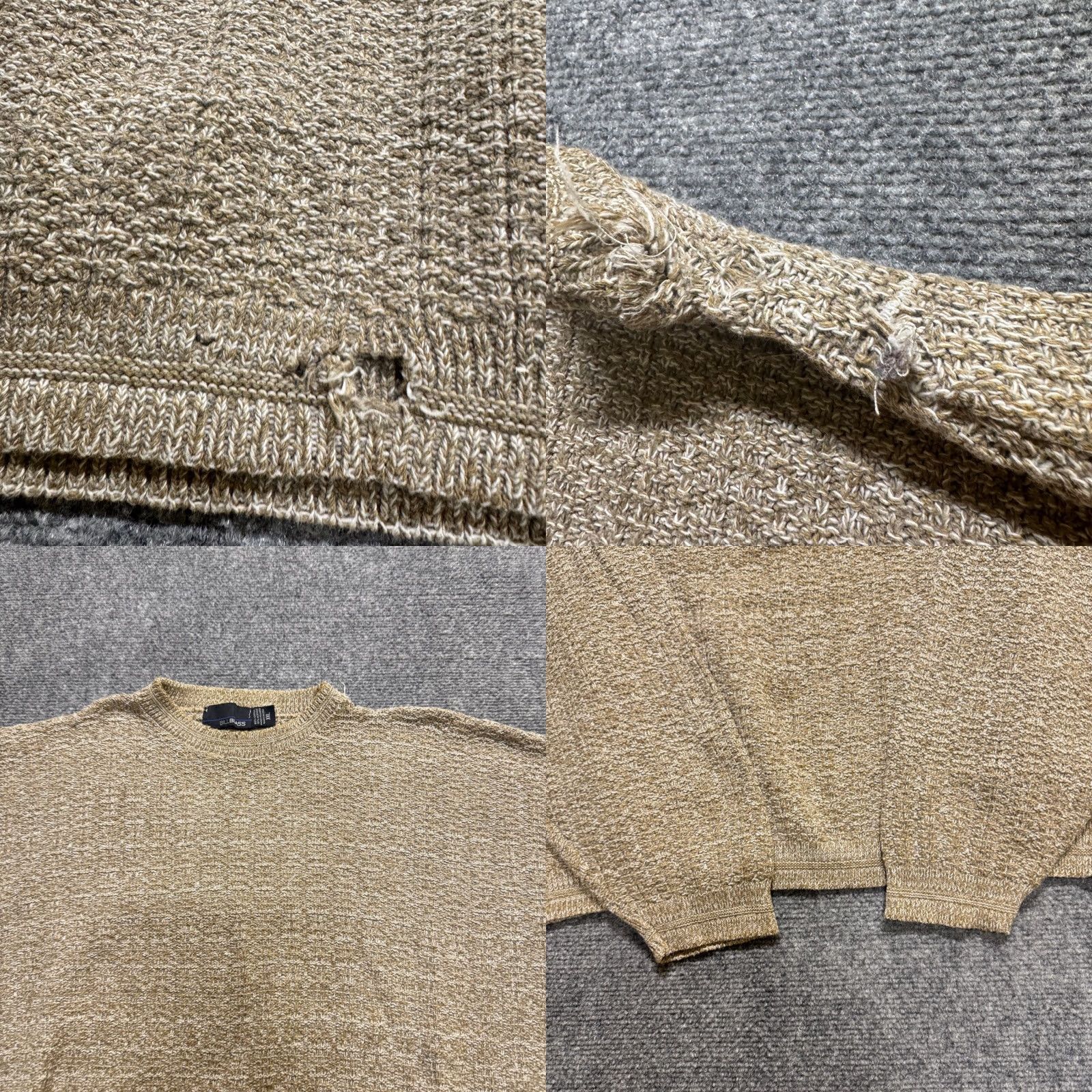 Bill Blass VINTAGE Bill Blass Knit Sweater Pullover 2XL Men Beige Distressed Cotton Blend Tan Pullover Mens Big & Tall Size US XXL / EU 58 / 5 - 8 Thumbnail