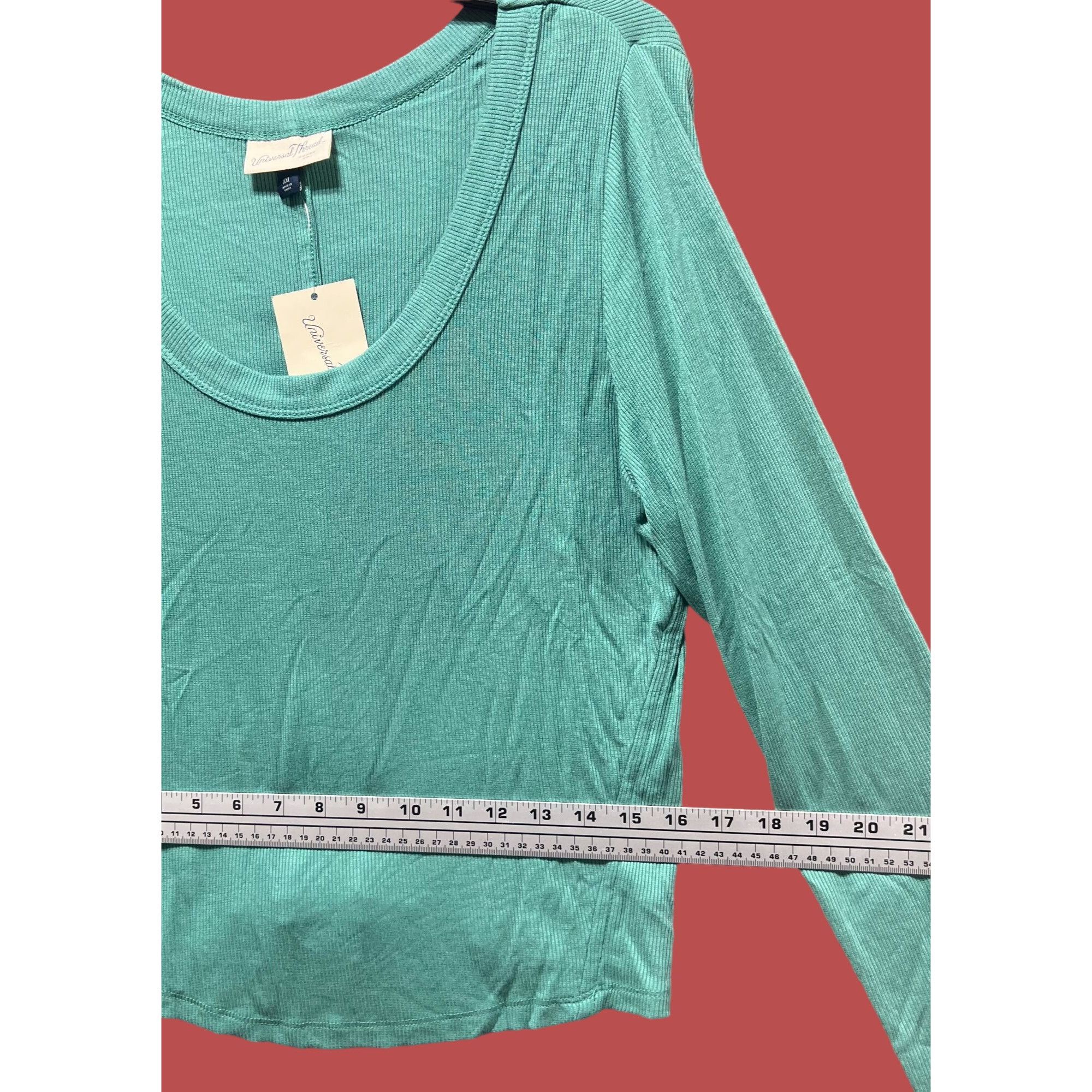 Other Universal Thread - Women's Long Sleeve T-Shirt - Green - XXL Size XXL / US 16-18 / IT 52-54 - 4 Thumbnail