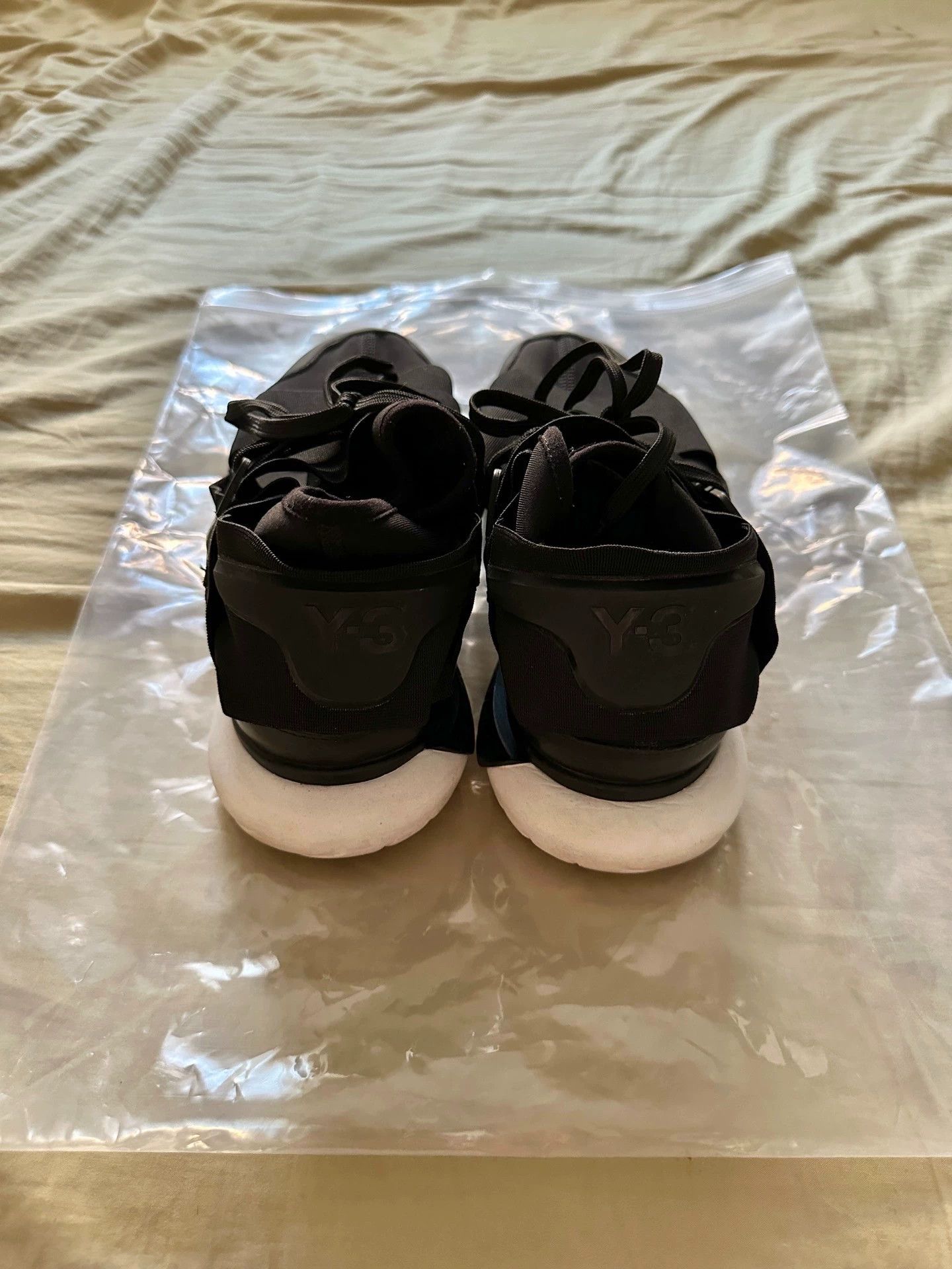 Y-3 Y-3 Qasa High 16SS Men's Black White Samurai Sneaker Size US 8.5 / EU 41-42 - 3 Thumbnail