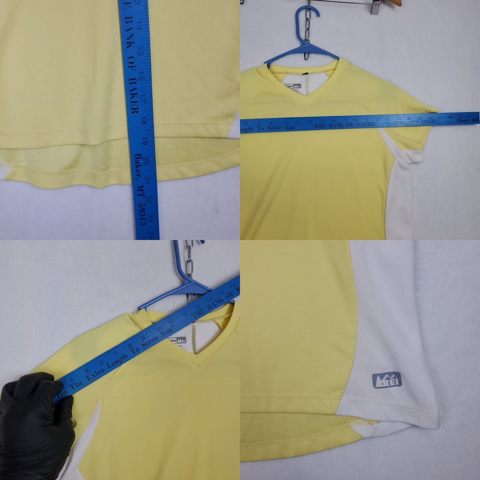 Vintage REI Womens M Short Sleeve V-Neck Outdoor Hiking Shirt Yellow Shirt Womens M Short Sleeve V-Neck Outdoor Hiking Shirt Yellow Size M / US 6-8 / IT 42-44 - 8 Thumbnail