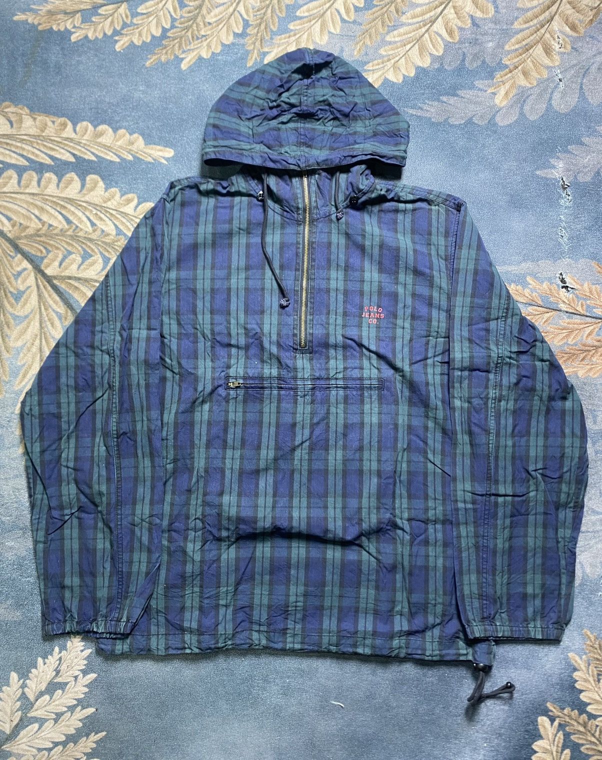 Vintage VINTAGE POLO JEANS RALPH LAUREN HALF ZIPPER HOODIE JACKET Size US XL / EU 56 / 4 - 1 Thumbnail
