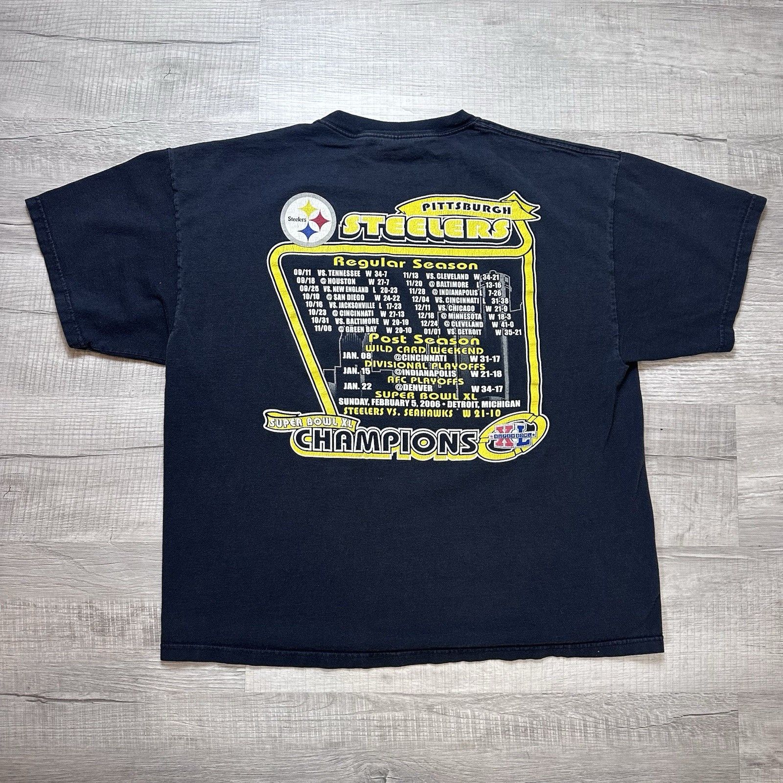 Vintage Vintage Pittsburgh Steelers T-Shirt XL '06 Super Bowl Champs Size US XL / EU 56 / 4 - 8 Thumbnail