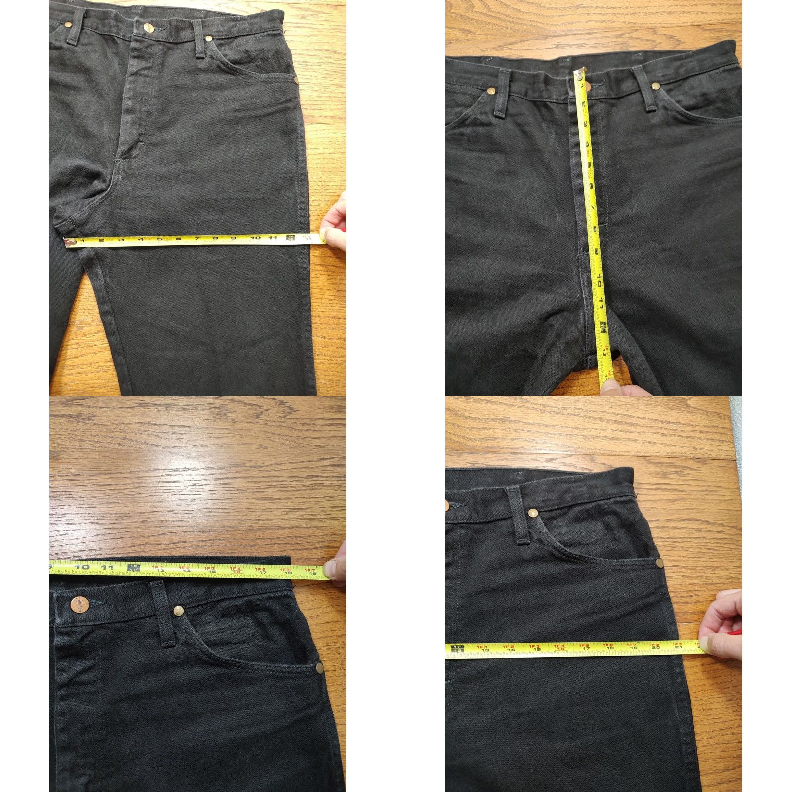 Wrangler VINTAGE Wrangler Cowboy Cut Denim Jeans 36x32 Mens Black 80s 90s Western Rodeo Logo 5-Pocket Classic Straight Size US 36 / EU 52 - 8 Thumbnail