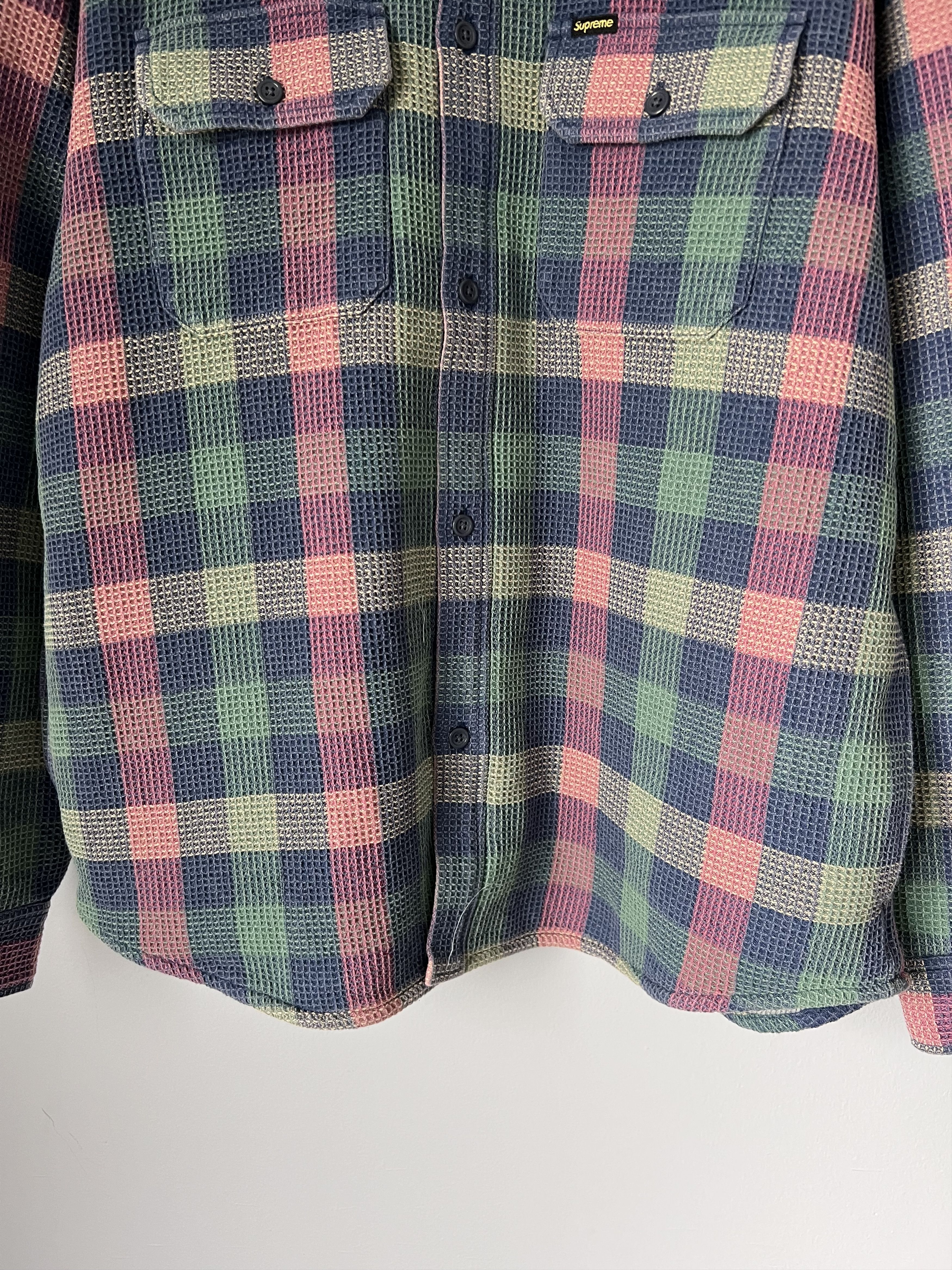 Supreme Supreme Waffle Plaid Hooded Shirt in Mulitcolor Size US L / EU 52-54 / 3 - 3 Thumbnail