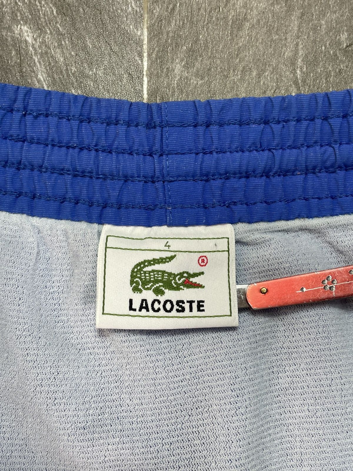 Lacoste Vintage Blue Lacoste Shorts Big Logo Swim Size US 34 / EU 50 - 5 Thumbnail