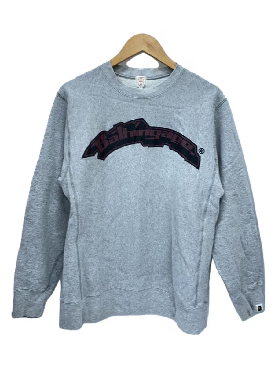 Bape A Bathing Ape Plain Cotton Sweat Grey Size US M / EU 48-50 / 2 - 1 Thumbnail