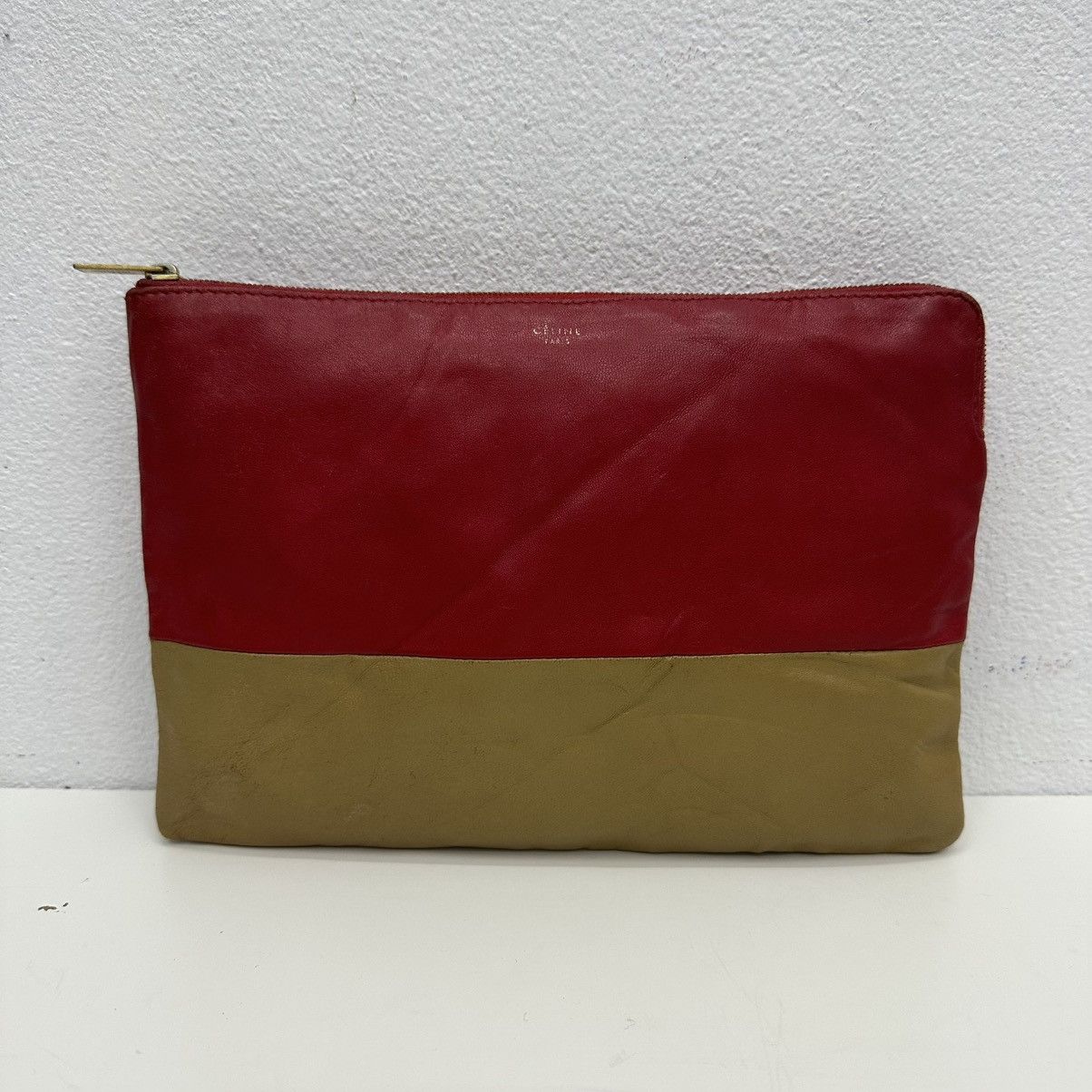 Celine ‼️YES‼️ AUTHENTIC CELINE BI-COLOR SOLO POUCH CLUTCH BAG Size ONE SIZE - 2 Thumbnail