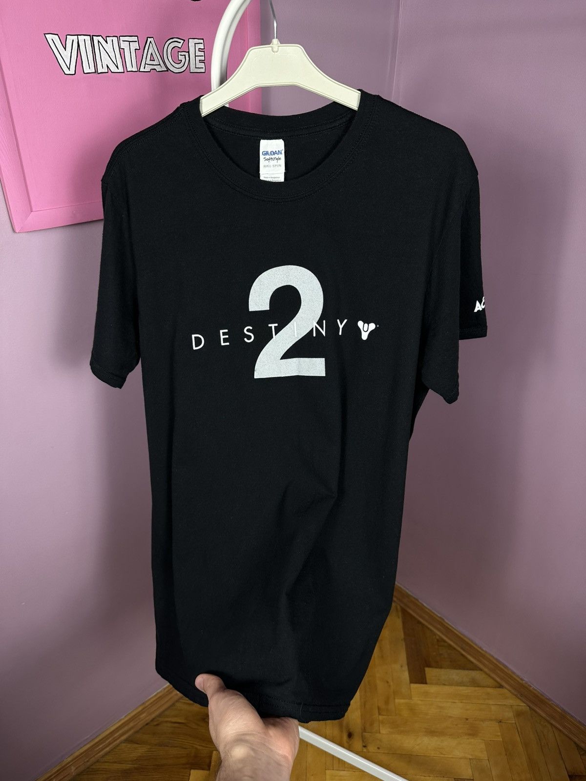 Gildan Destiny 2 Gaming T-Shirt Vintage Video Game Promo Logo Size US L / EU 52-54 / 3 - 9 Thumbnail