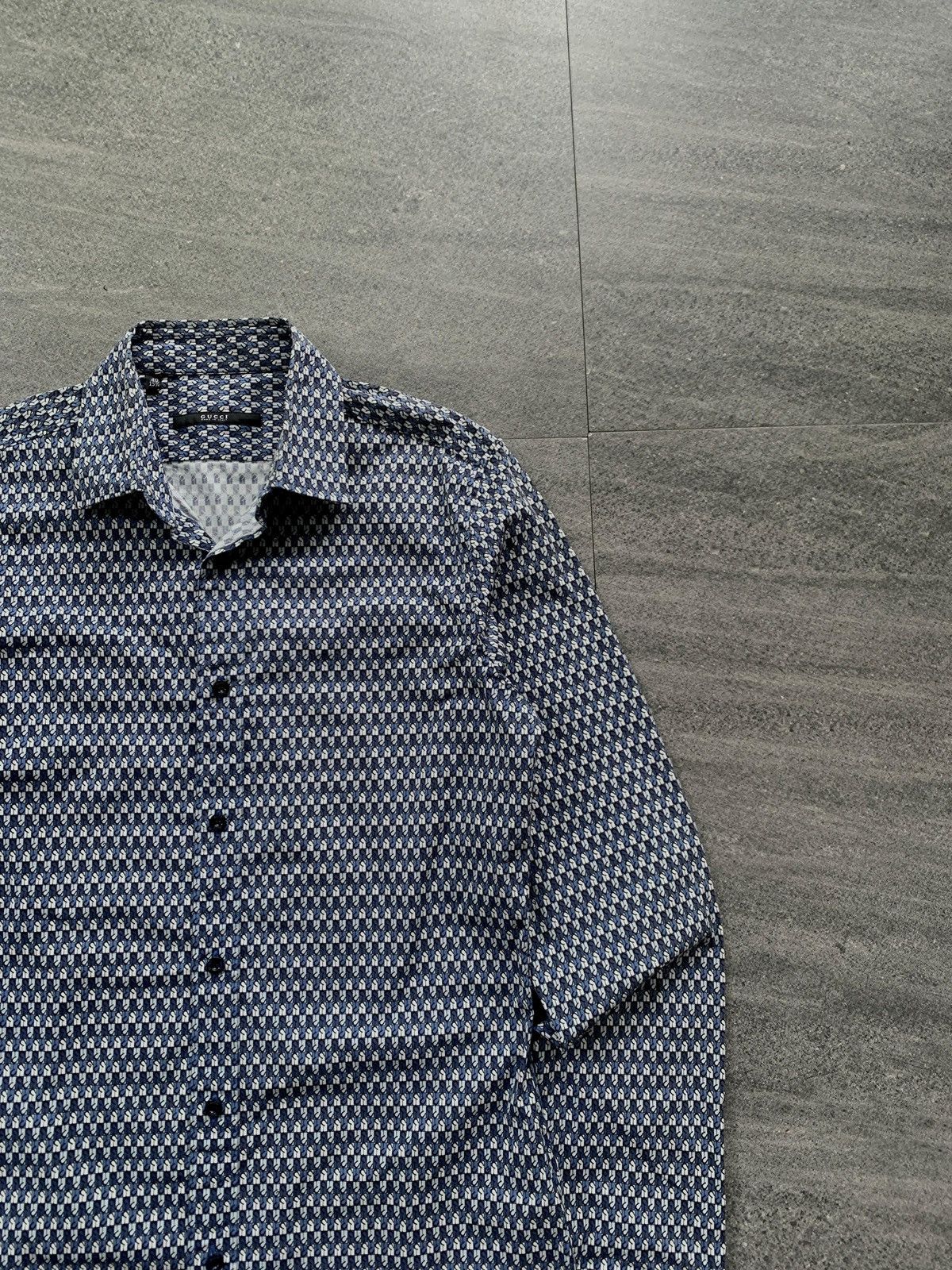 Gucci FREE TAX! 2000s Monogram Slim Shirt Size US S / EU 44-46 / 1 - 3 Thumbnail