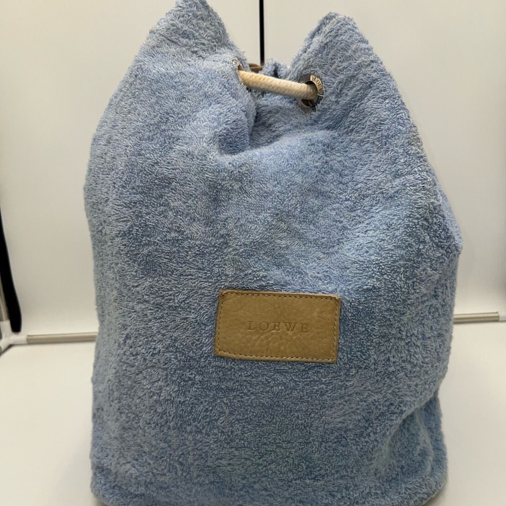 Loewe Loewe Terrycloth and Leather Nautical Beachy Backpack Size ONE SIZE - 3 Thumbnail