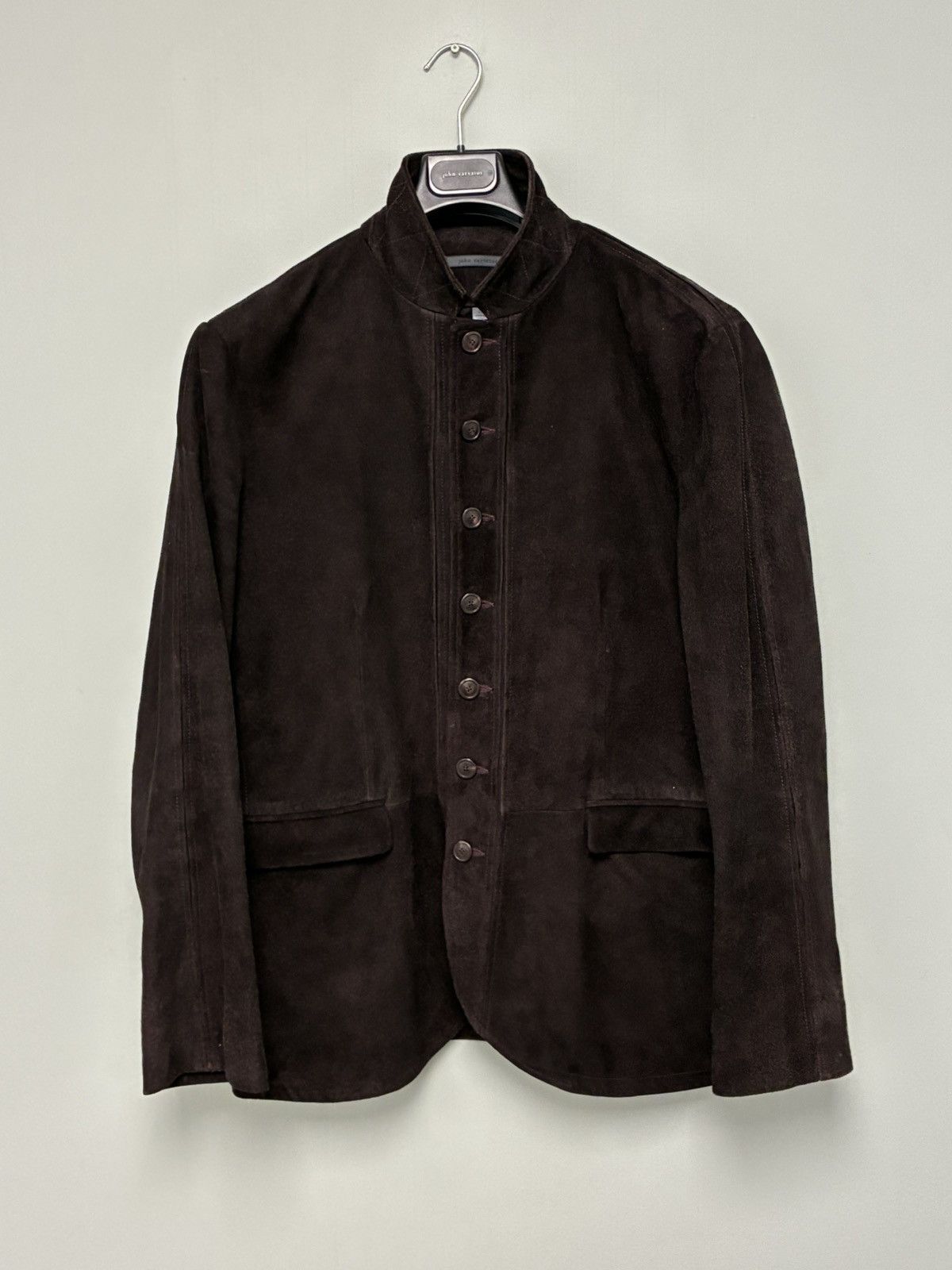 John Varvatos Suede Oxblood Multibutton Jacket EU 56 USA 46 Size US XL / EU 56 / 4 - 7 Thumbnail