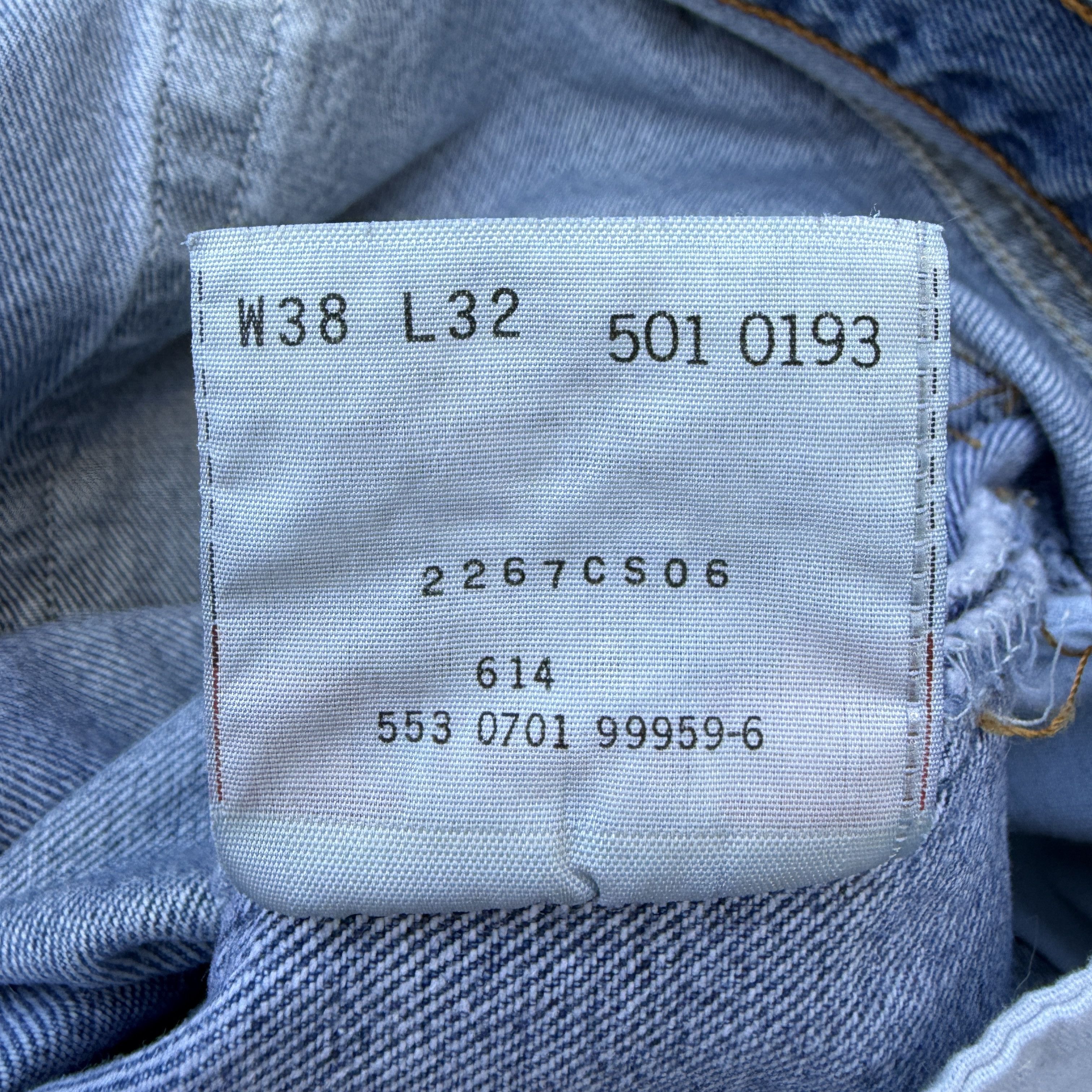 Levi's Vintage 90s Levis 501 Blue Button fly Denim Made USA Size US 36 / EU 52 - 6 Thumbnail