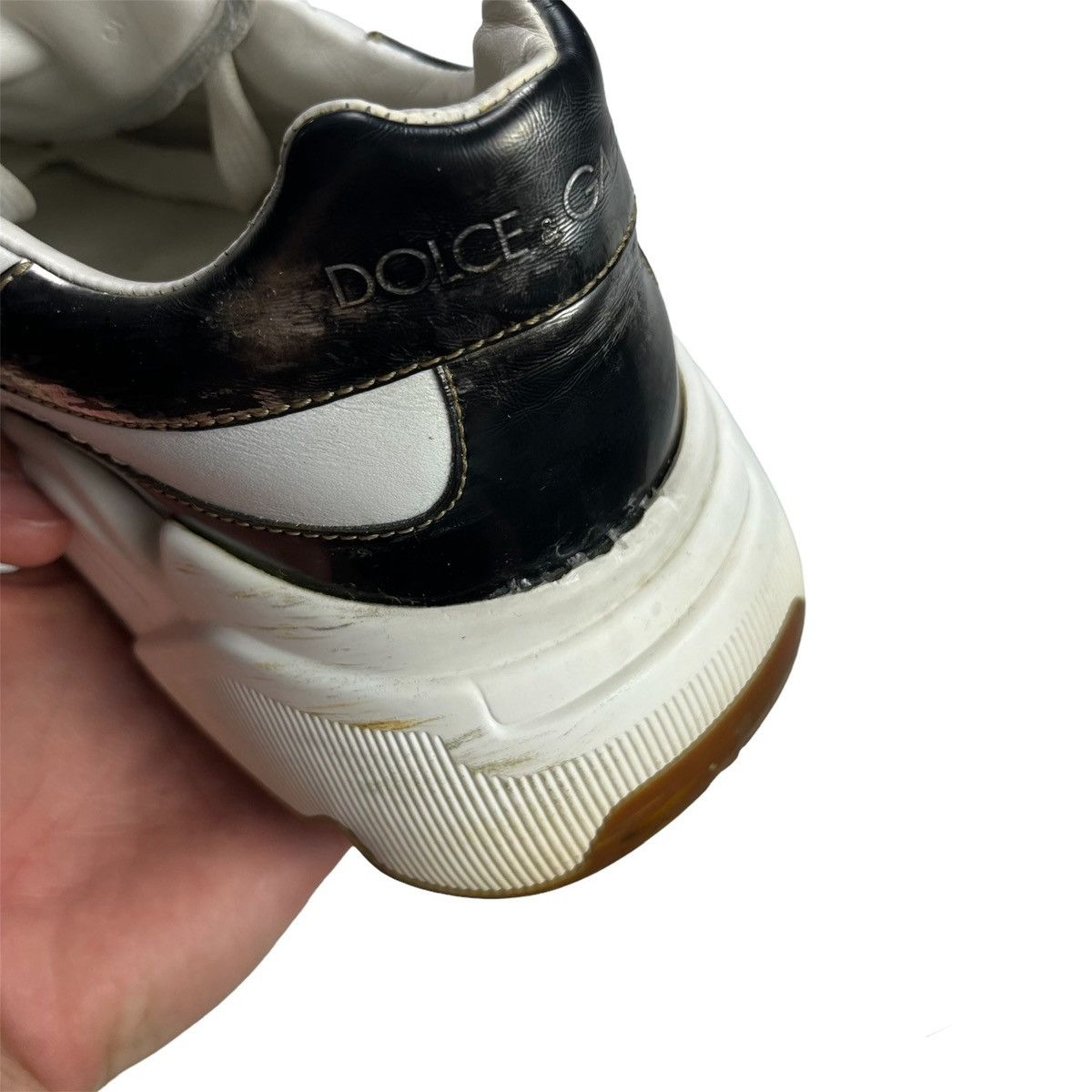 Dolce & Gabbana Dolce & Gabbana Leather Luxury Sneakers Made in Italy White Size US 5 / IT 35 - 7 Thumbnail