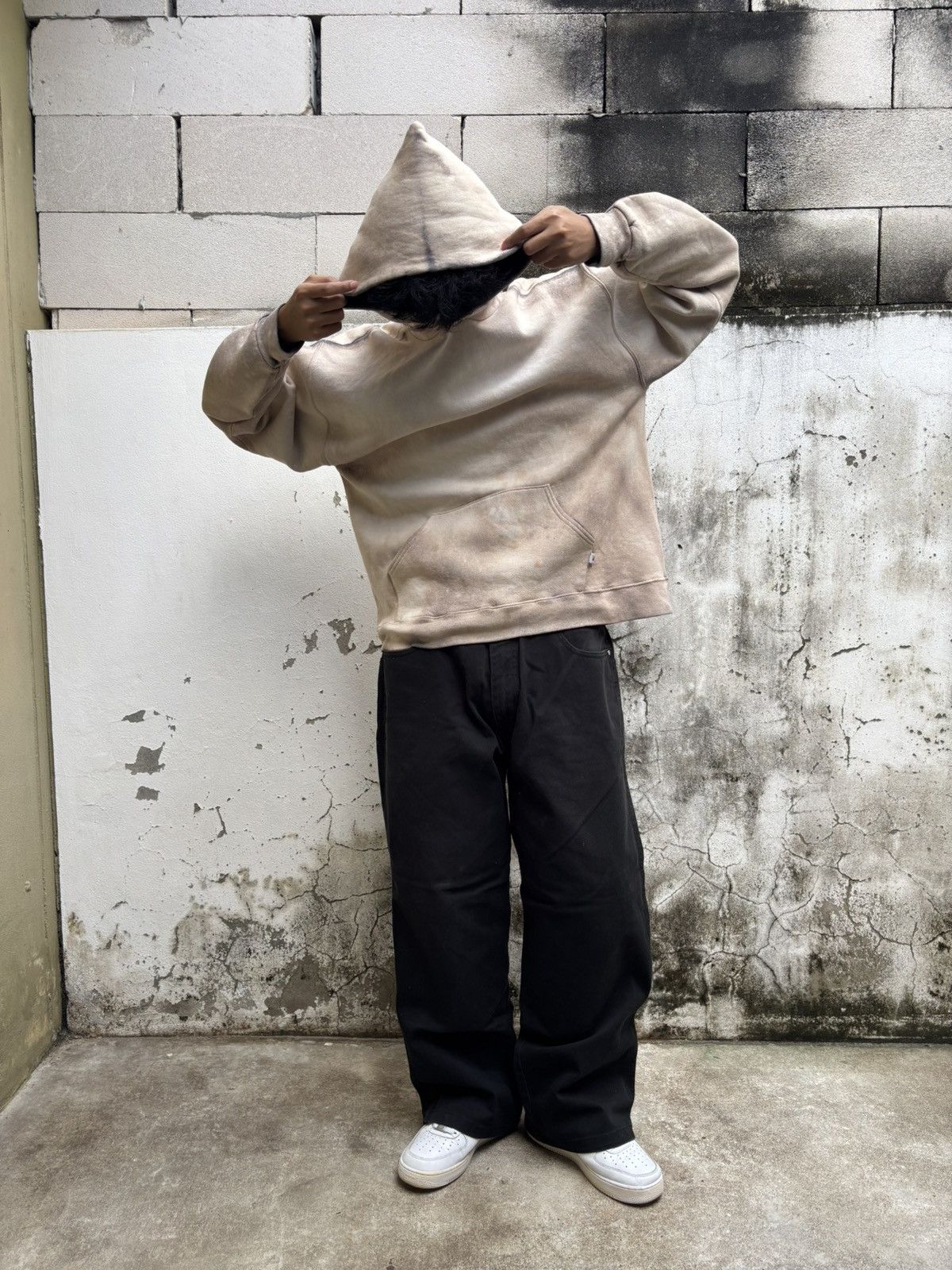 Vintage Thrashed Distressed Faded Russell Hoodie ERD Grunge Size US XL / EU 56 / 4 - 5 Thumbnail