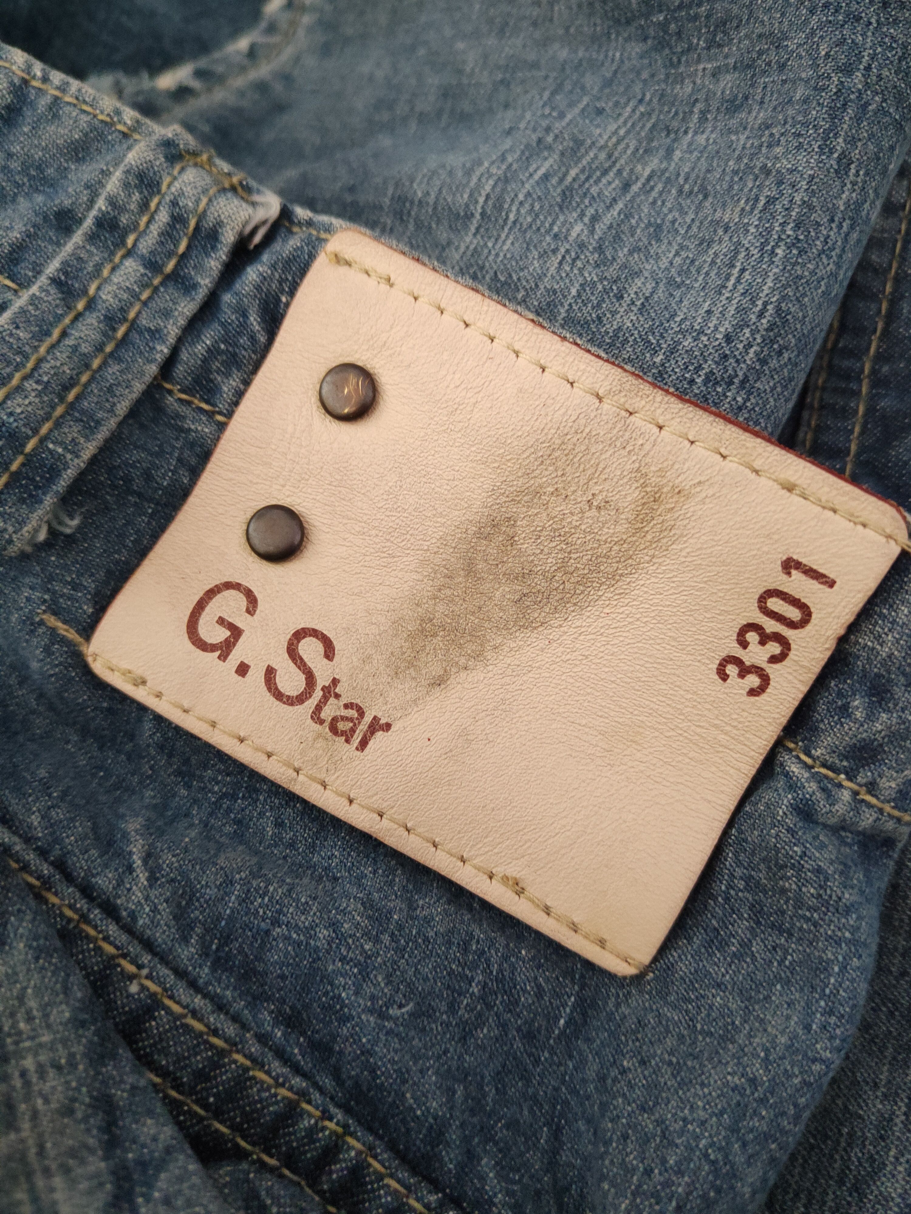 G-Star DL G Star Raw Blue Distressed Ripped denim Jeans #1321 Size US 35 - 15 Thumbnail