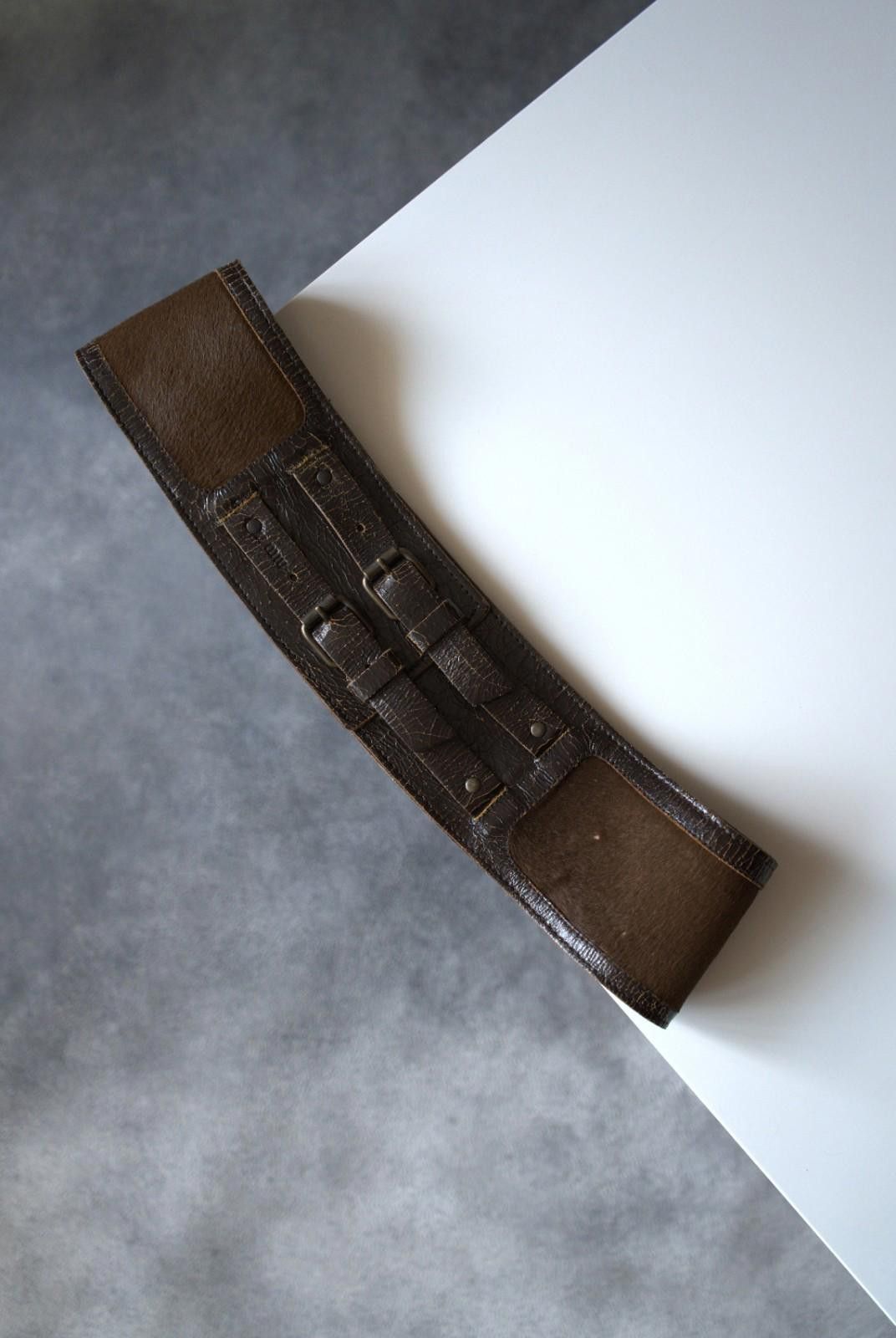 Miu Miu F/W 2001 Miu Miu Calf Fur Corset Leather Belt Vintage Size ONE SIZE - 3 Thumbnail