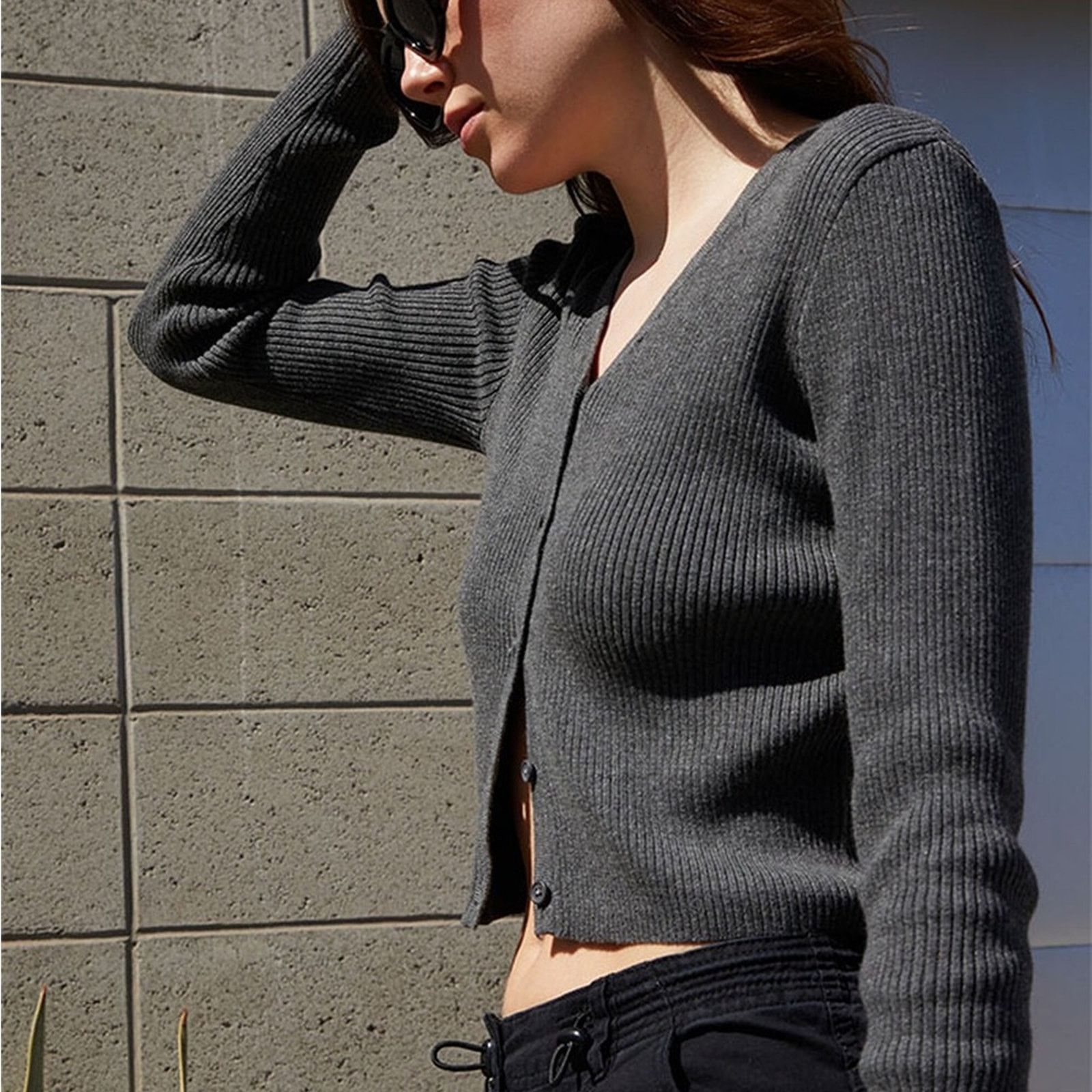 Brandy Melville Brandy Melville Shannon Ribbed Cardigan Sweater Womens OS Size ONE SIZE - 2 Thumbnail